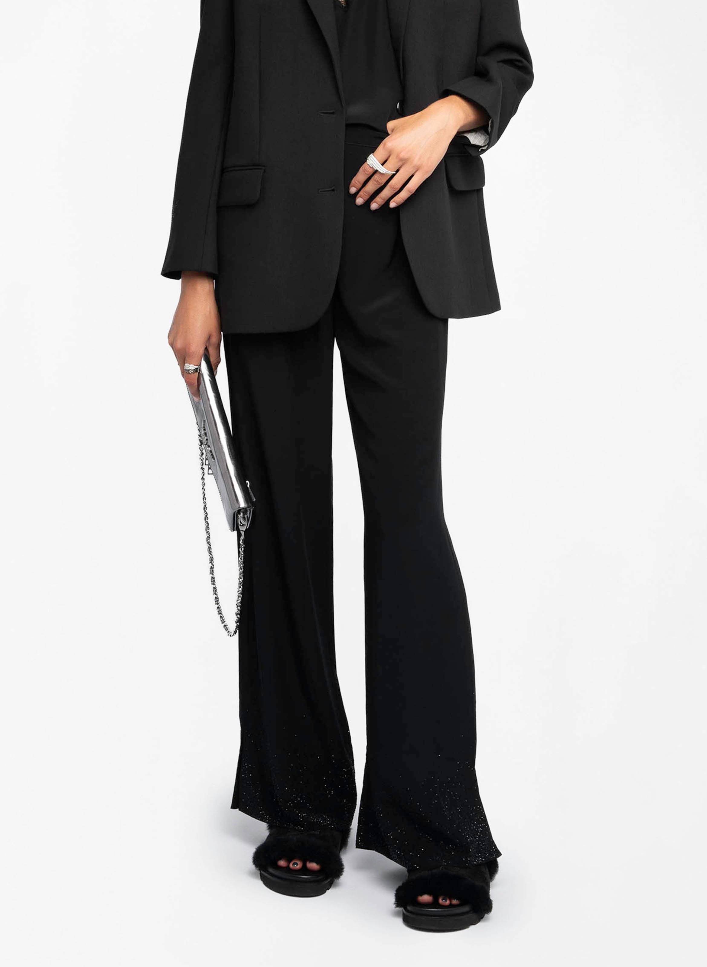 Pantalon large taille haute fluide ZADIG&VOLTAIRE Noir