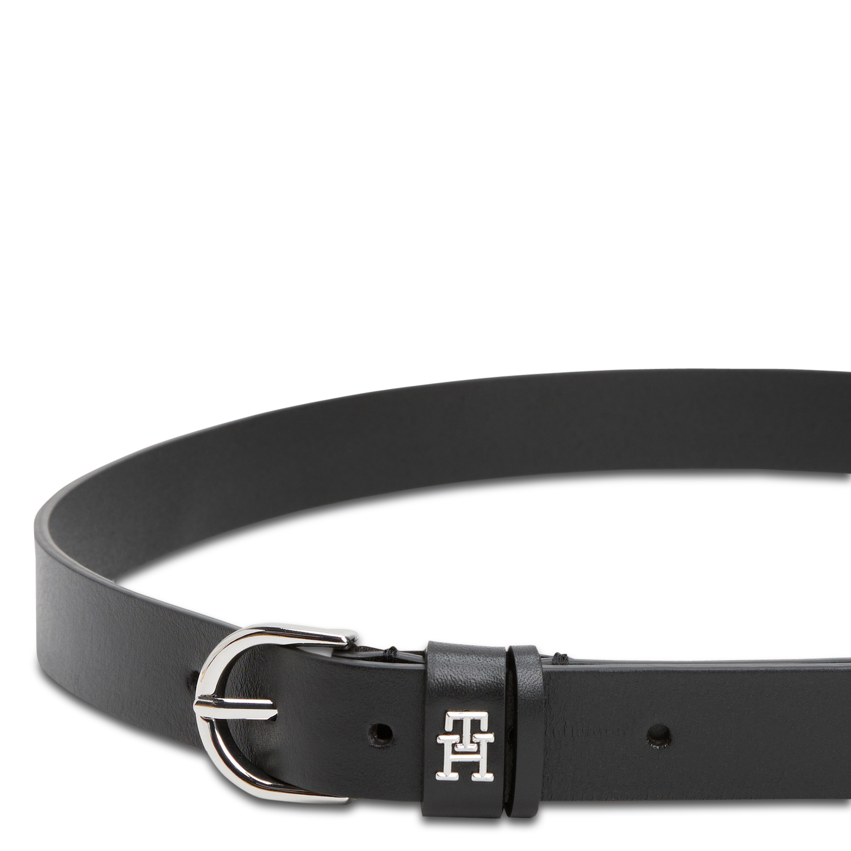 Leather belt with buckle TOMMY HILFIGER Black