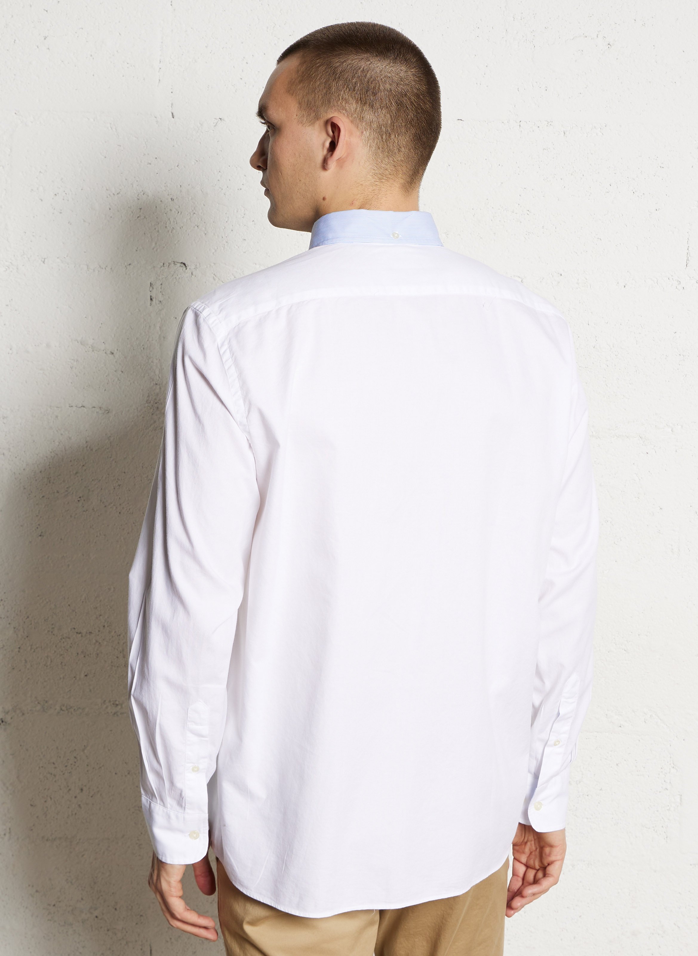Chemise droite en coton FACONNABLE Blanc