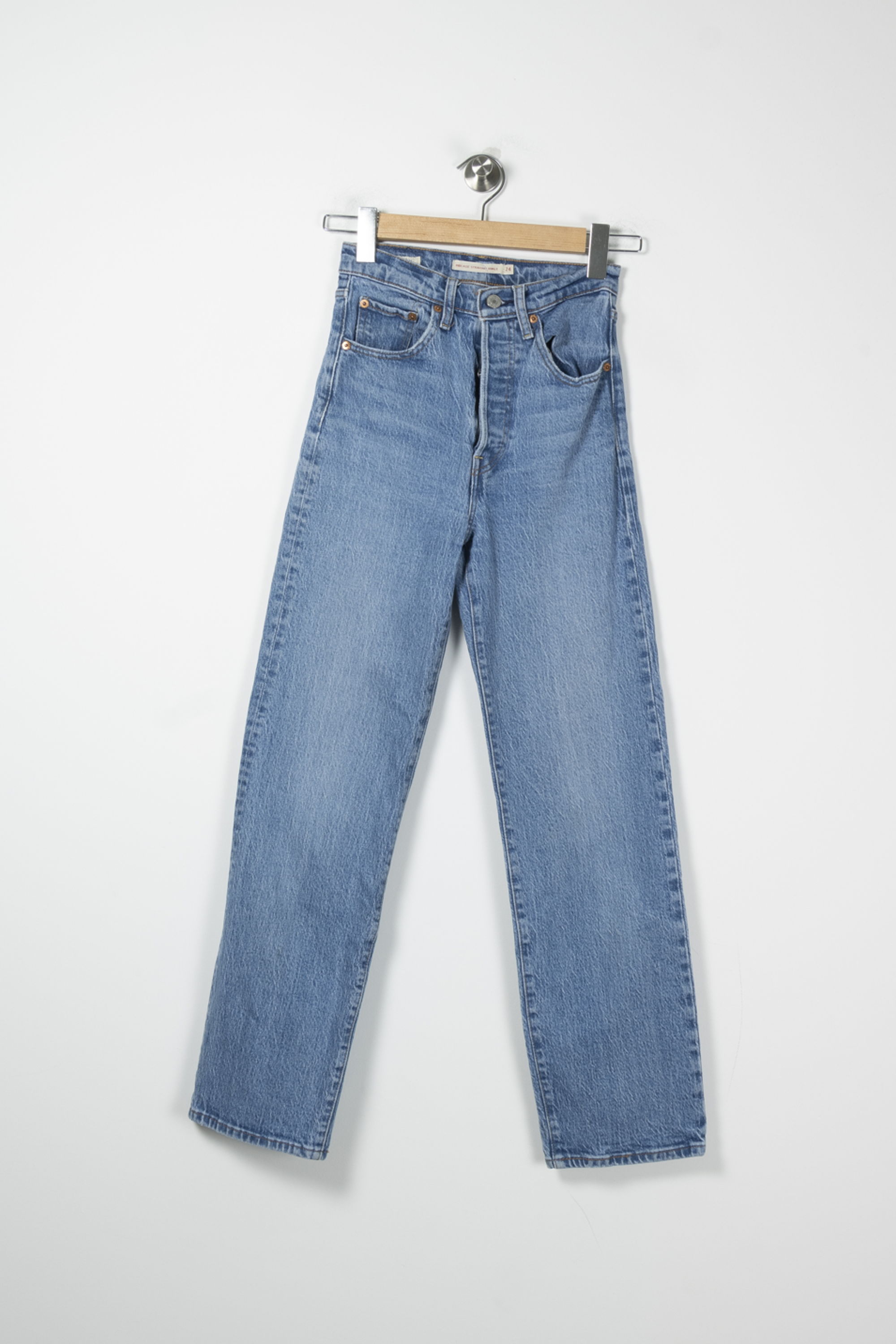 Cropped slim jeans with studs LEVI'S - Seconde main Blue