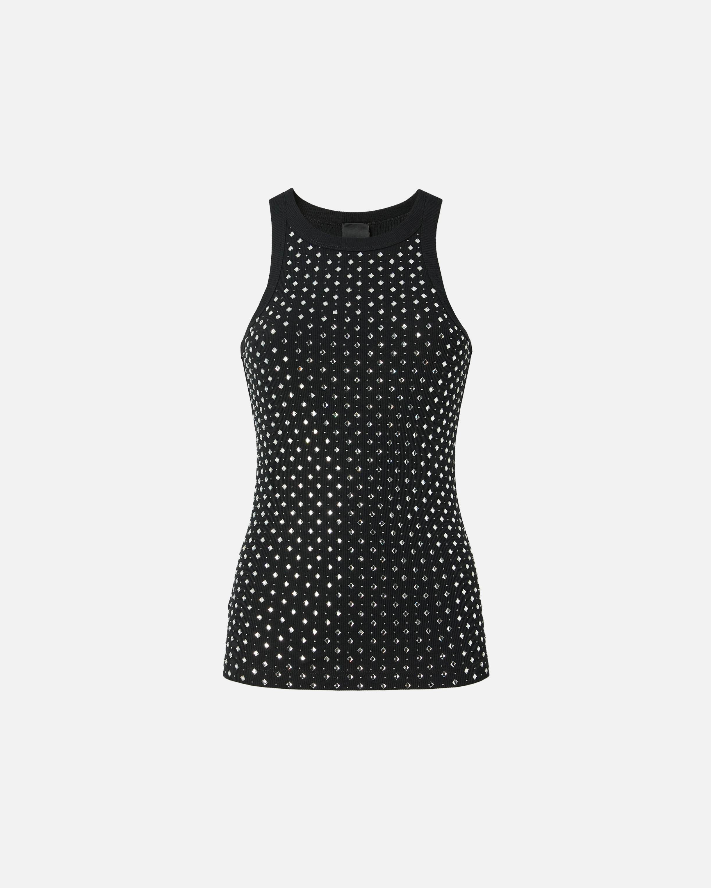 Studded Rhinestone Tank Top PINKO Black