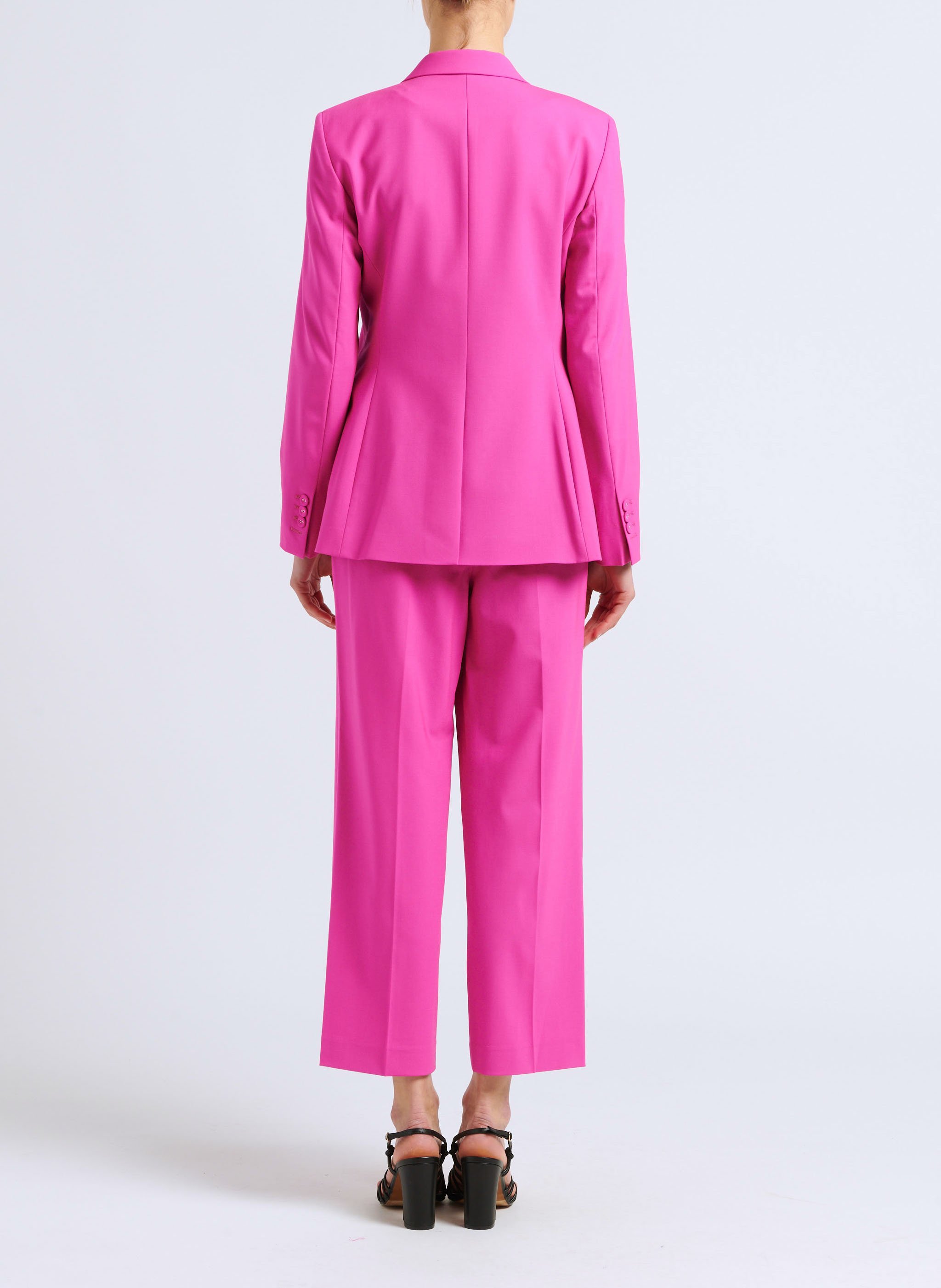 Pleated wool-blend pants THEORY Pink