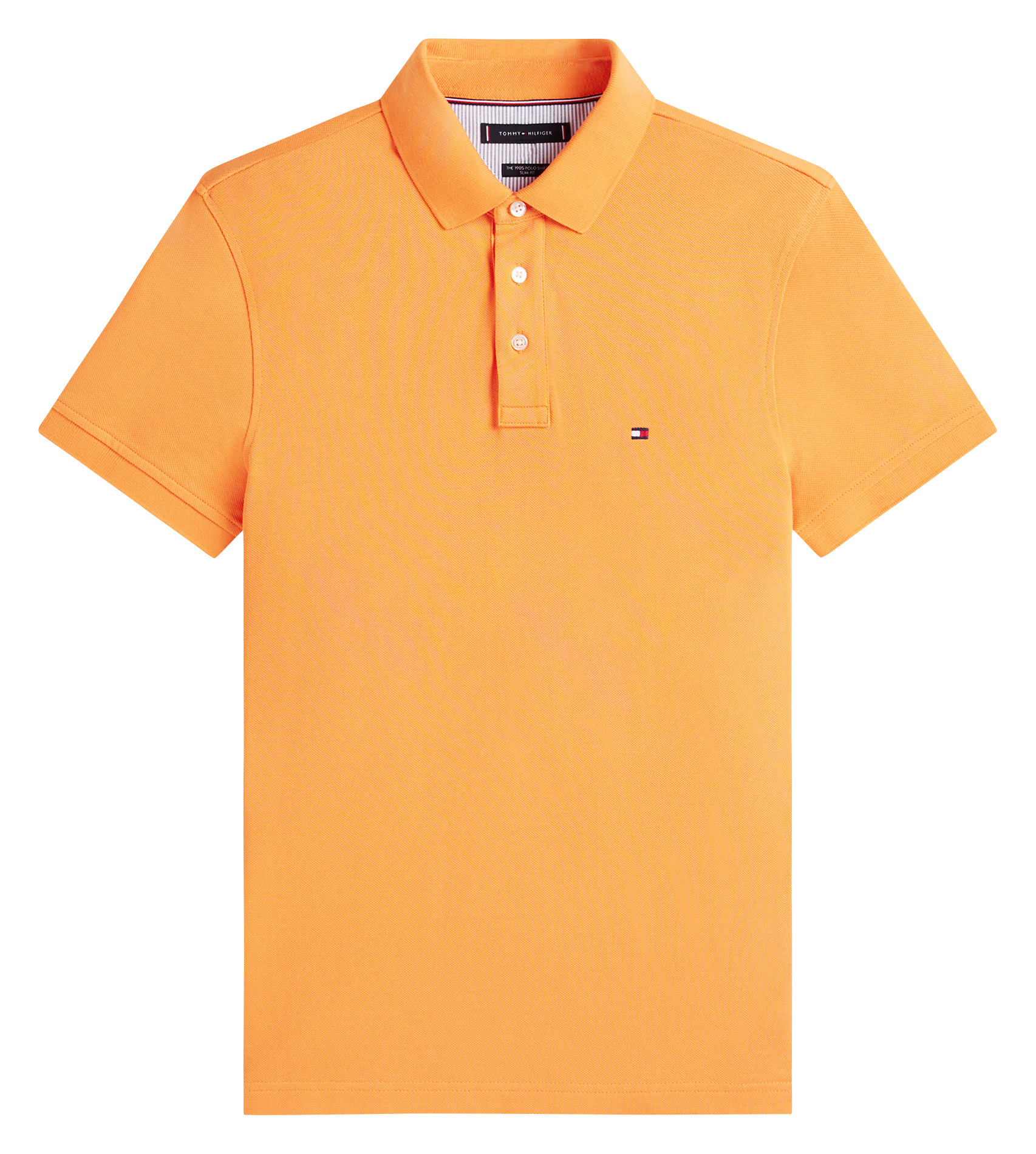 Polo slim-fit en coton bio  Orange tulip