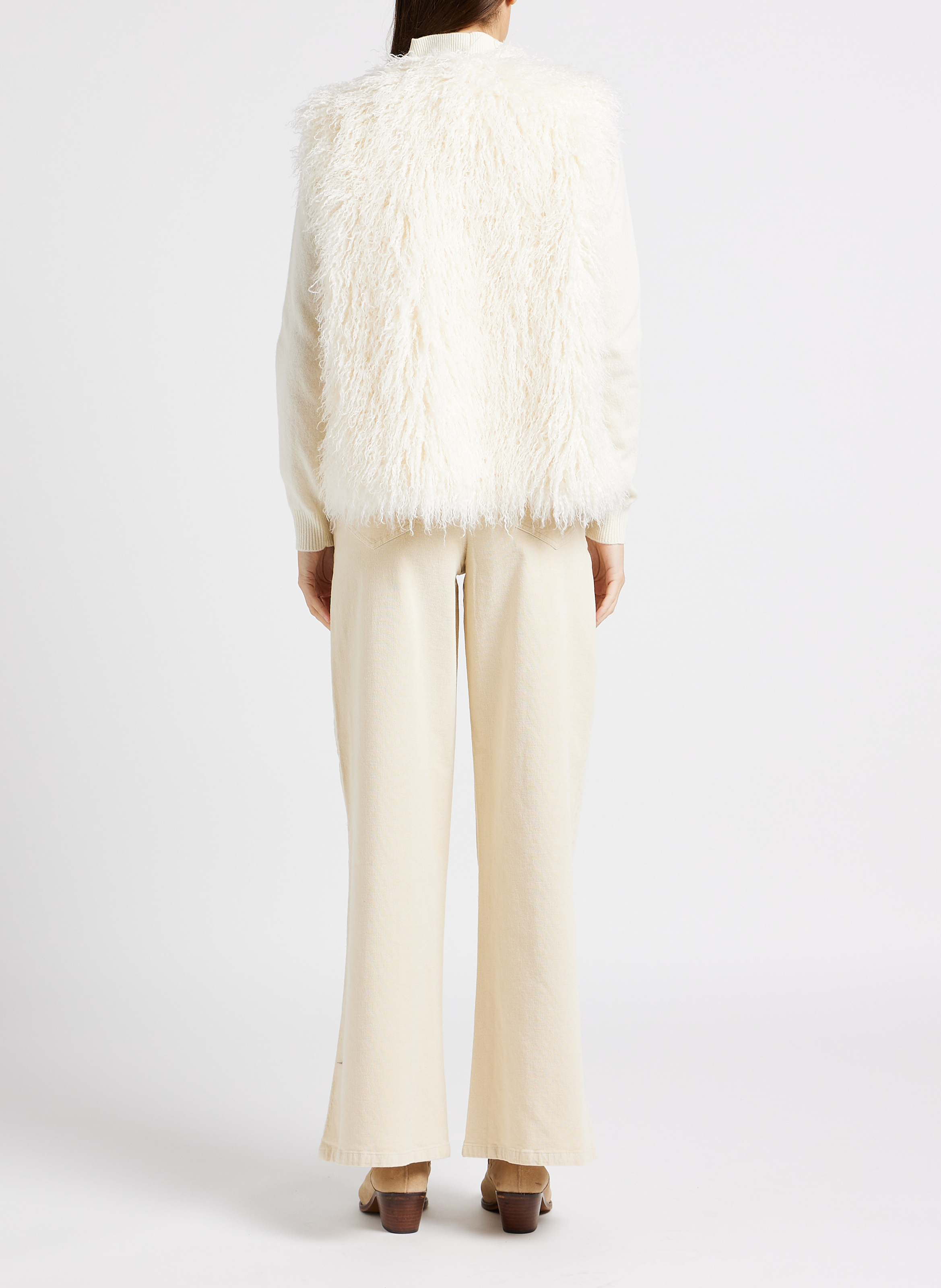 Wijde broek | katoenblend MAX&Co. Wit