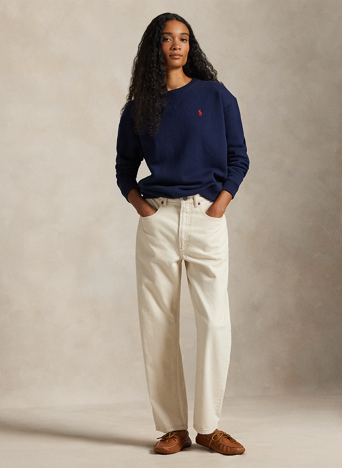 Rechte sweater van katoenmix POLO RALPH LAUREN Blauw