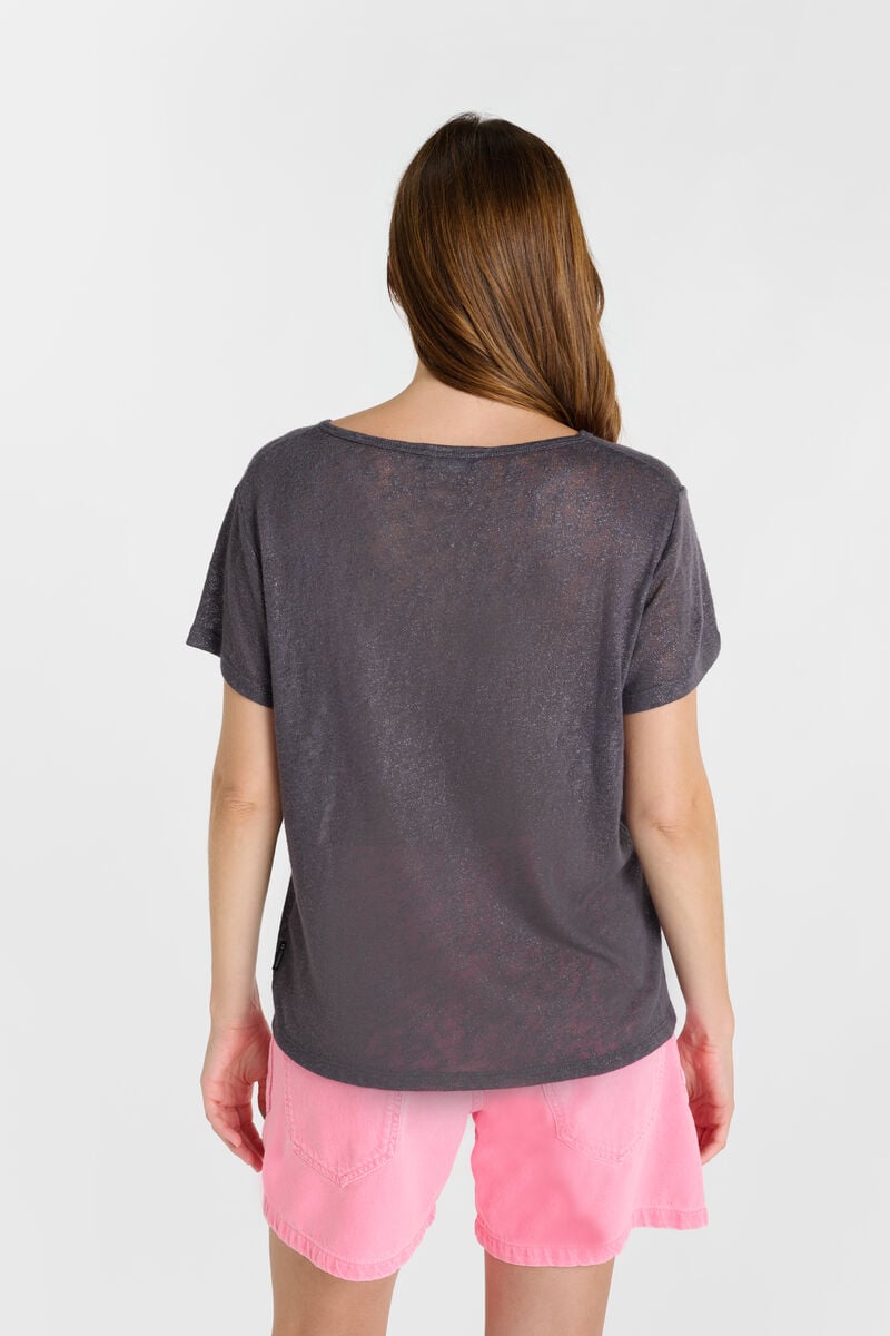 Tommy Badge T-shirt LE TEMPS DES CERISES Grey