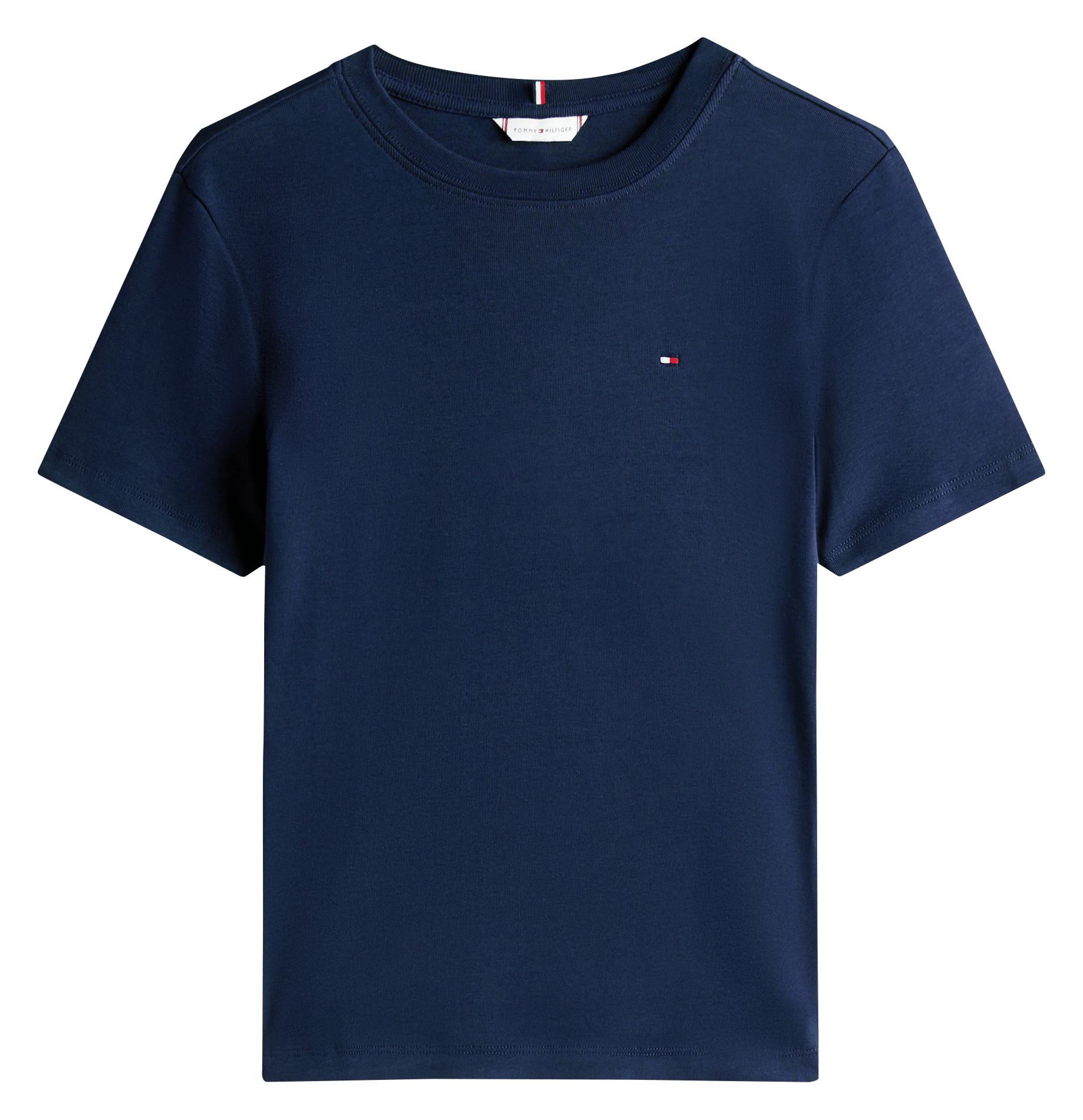 Tee-shirt ajusté à rayures en coton Bleu