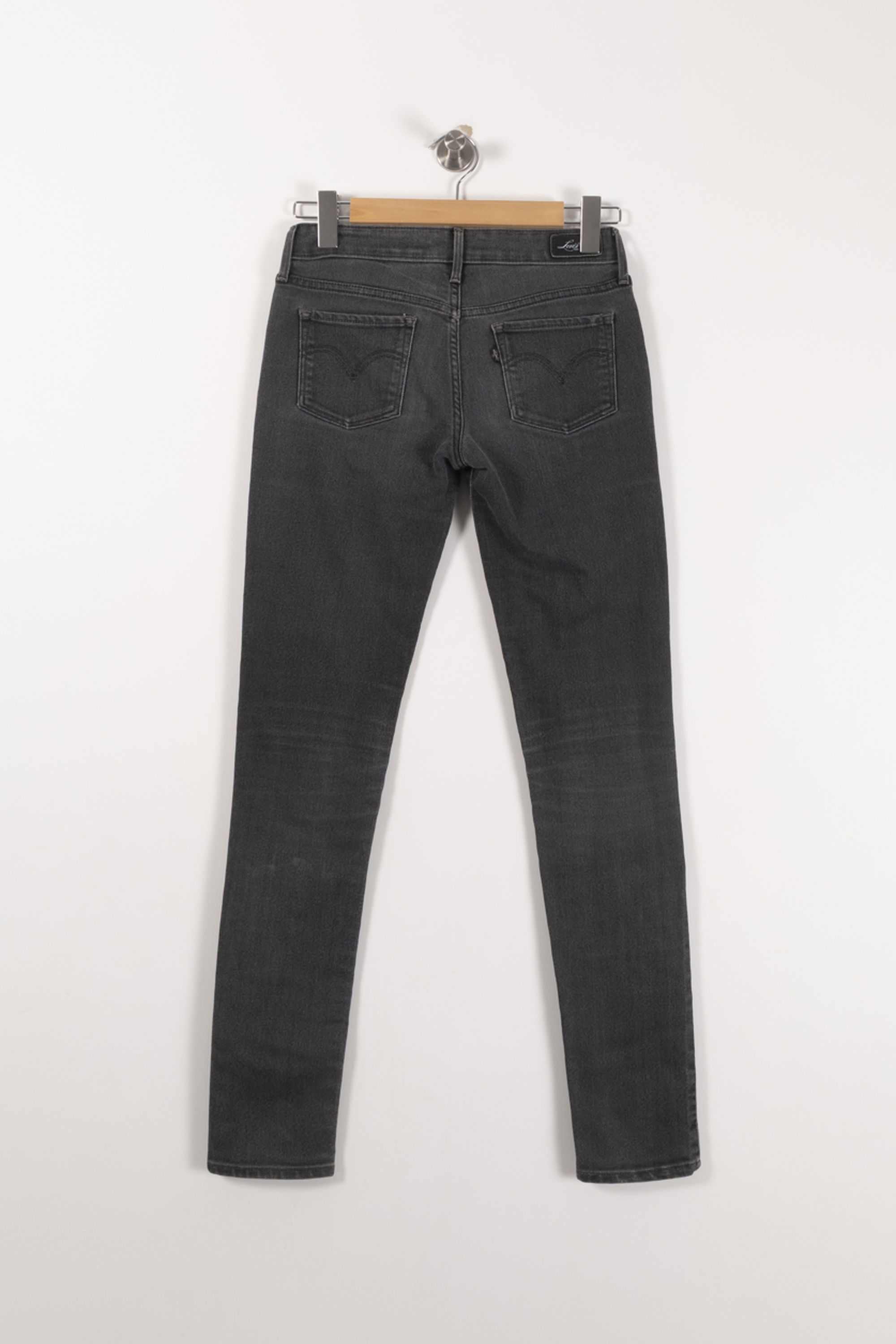 Cropped slim jeans with studs LEVI'S - Seconde main Grey