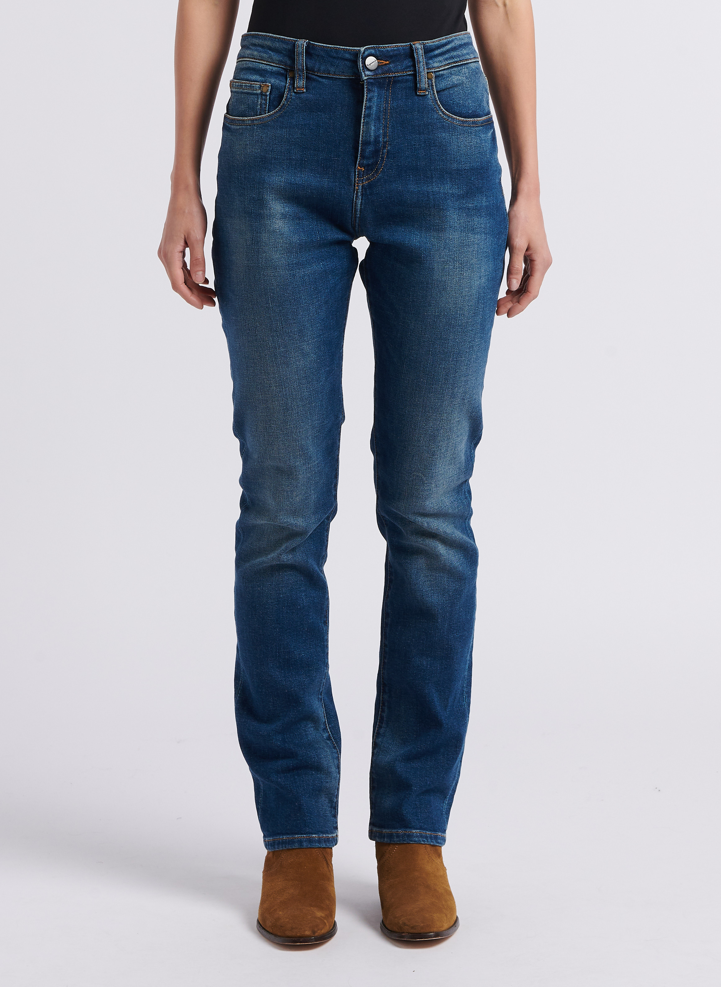 Straight Cut Jeans aus Baumwoll-Mix ACQUAVERDE Blau
