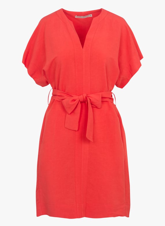 Short loose-Fitting tunic dress in a solid color Red La fee maraboutee - Women | Place des Tendances Short loose-Fitting tunic dress in a solid color Red La fee maraboutee - Women | Place des Tendances