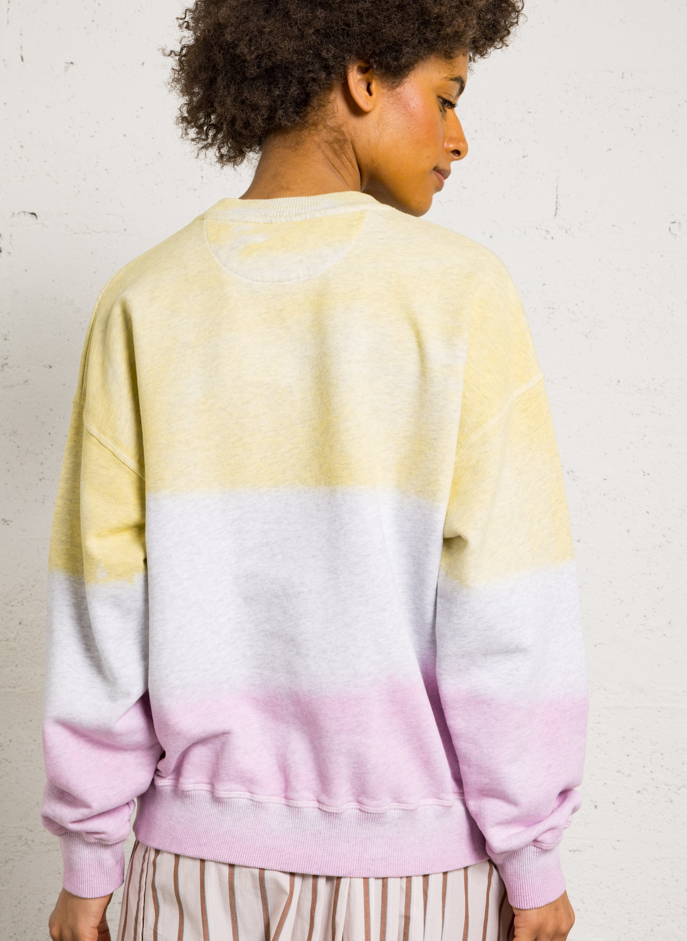 Oversized cotton sweatshirt with round neck THE NEW SOCIETY Multicolored