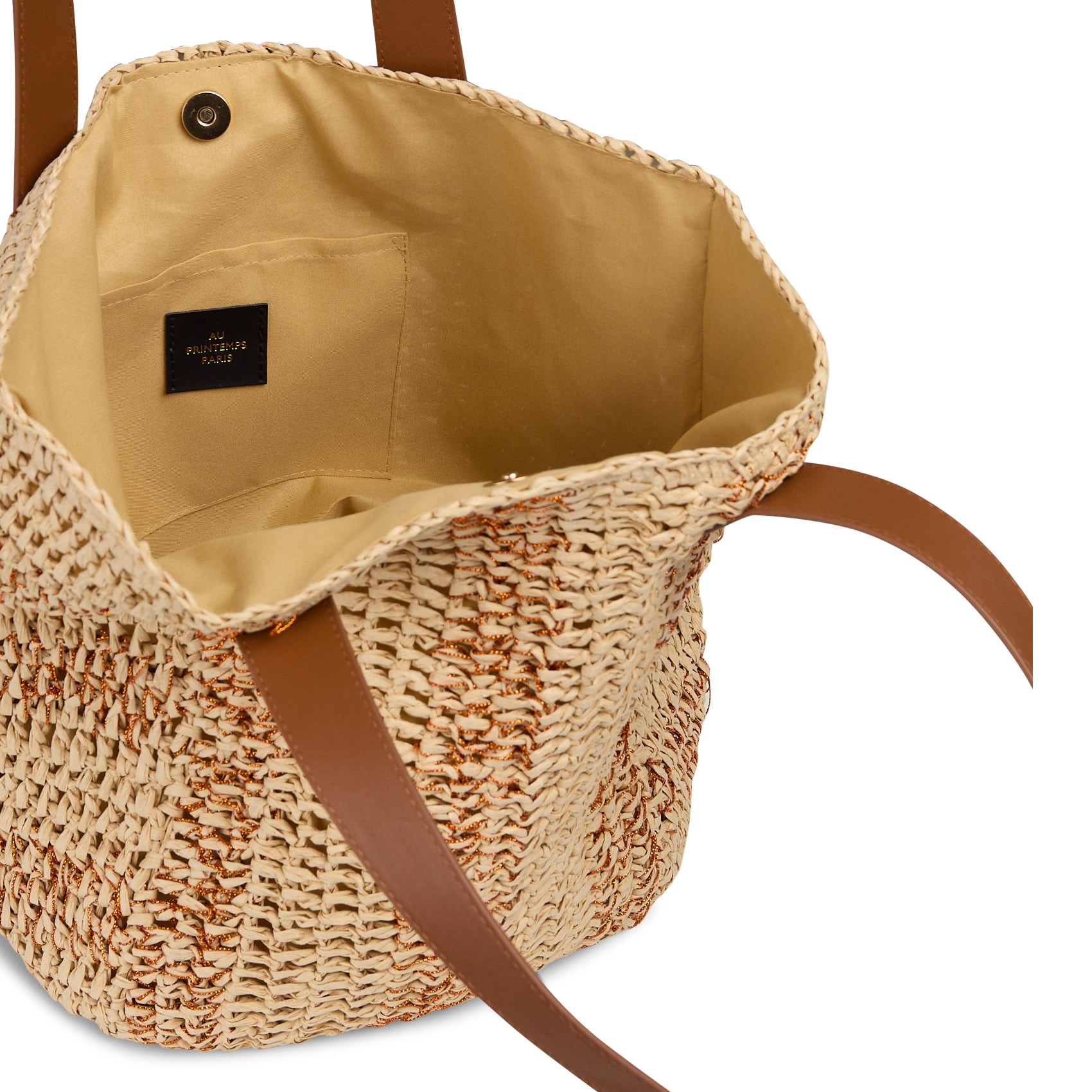 Panier tressé AU PRINTEMPS PARIS Doré