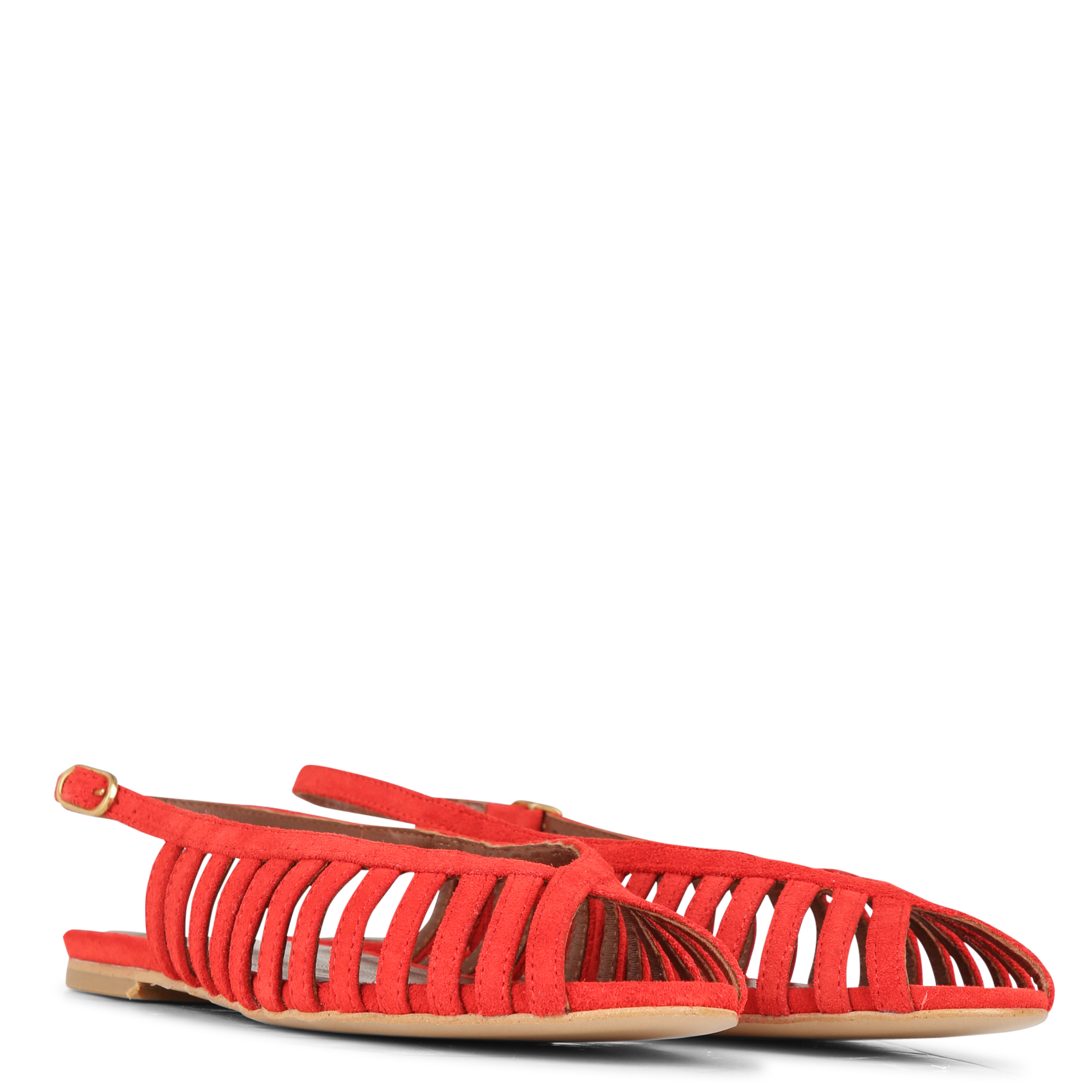 Flat soft leather sandals ANONYMOUS COPENHAGEN Red