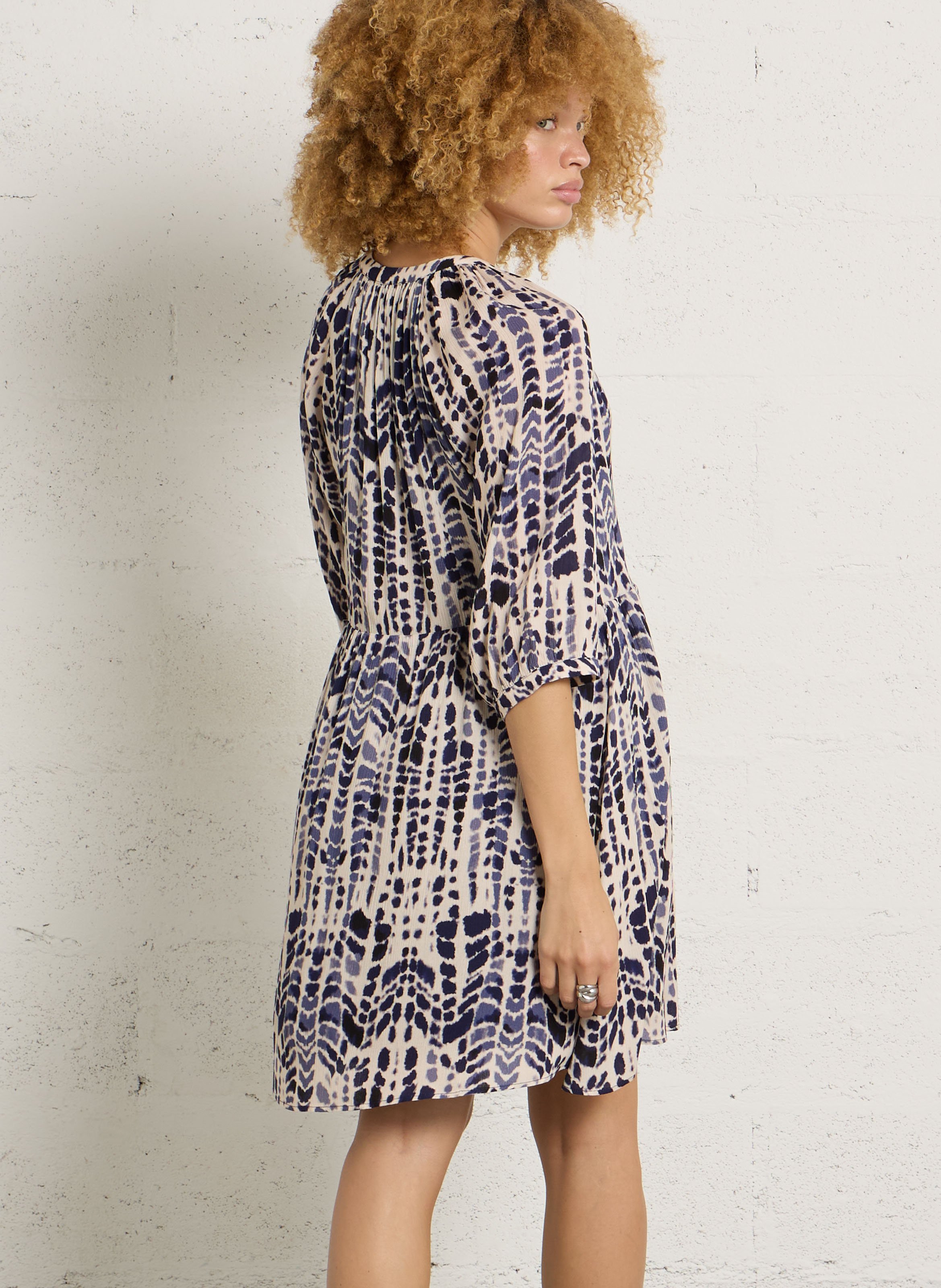 Robe ample imprimée SUD EXPRESS Beige