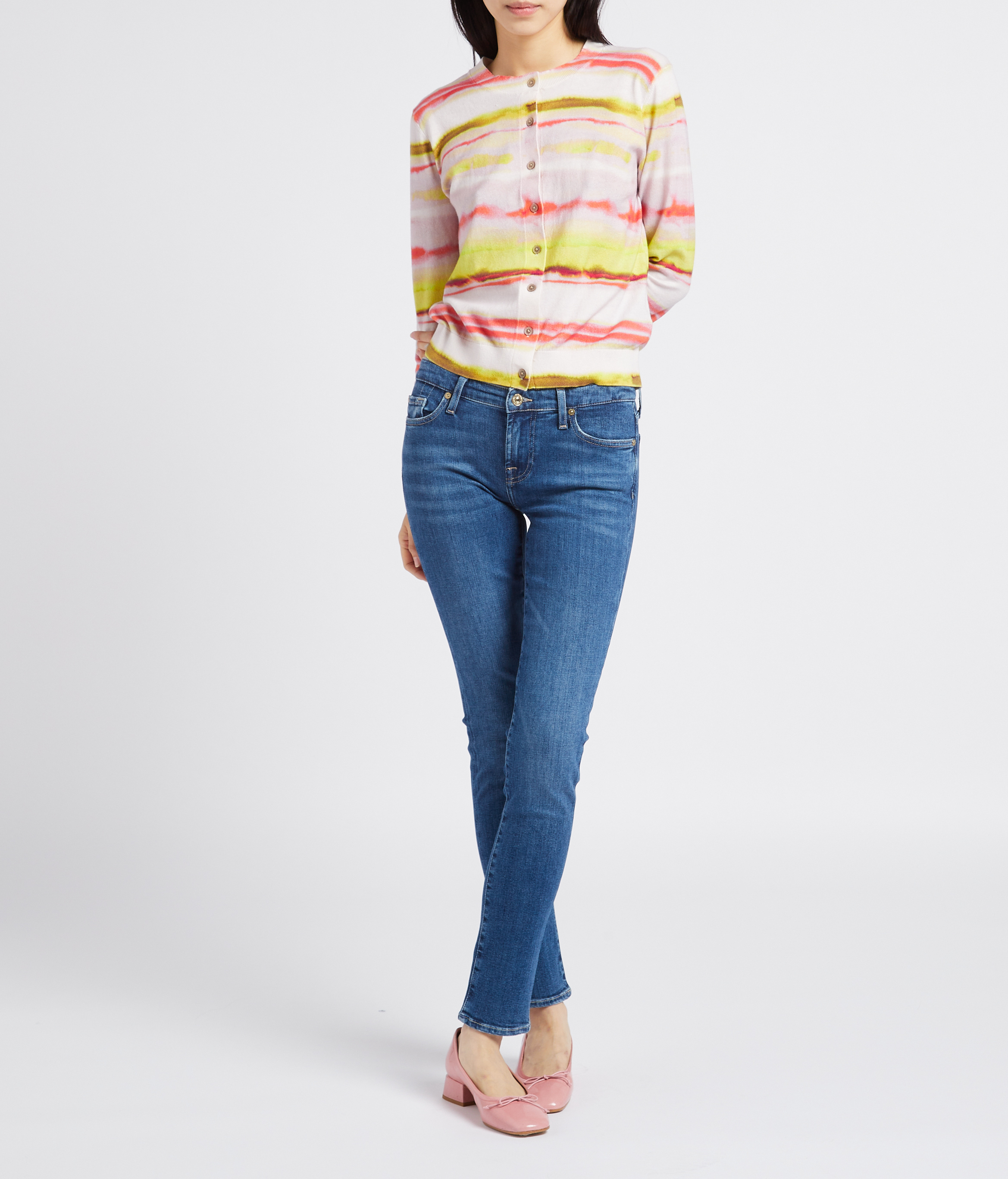 Gerade Weste mit Rundhalsausschnitt aus Bio-Baumwolle PAUL SMITH Rosa