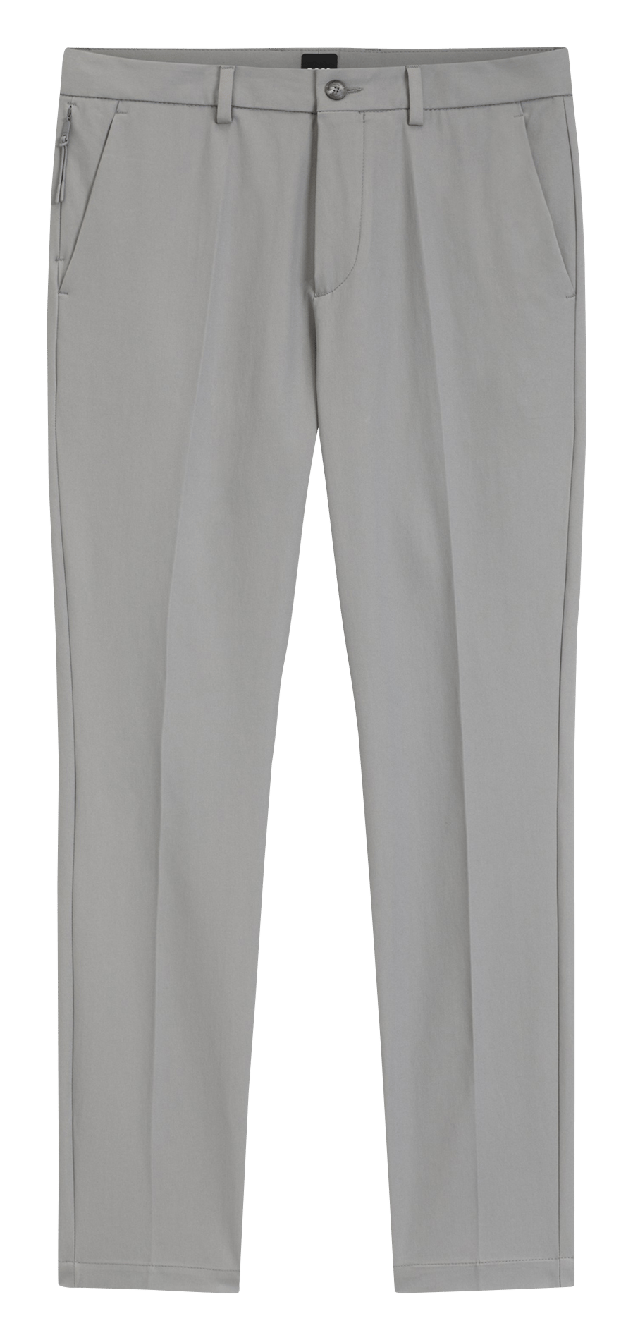 Solid straight-cut tailored trousers BOSS Silver