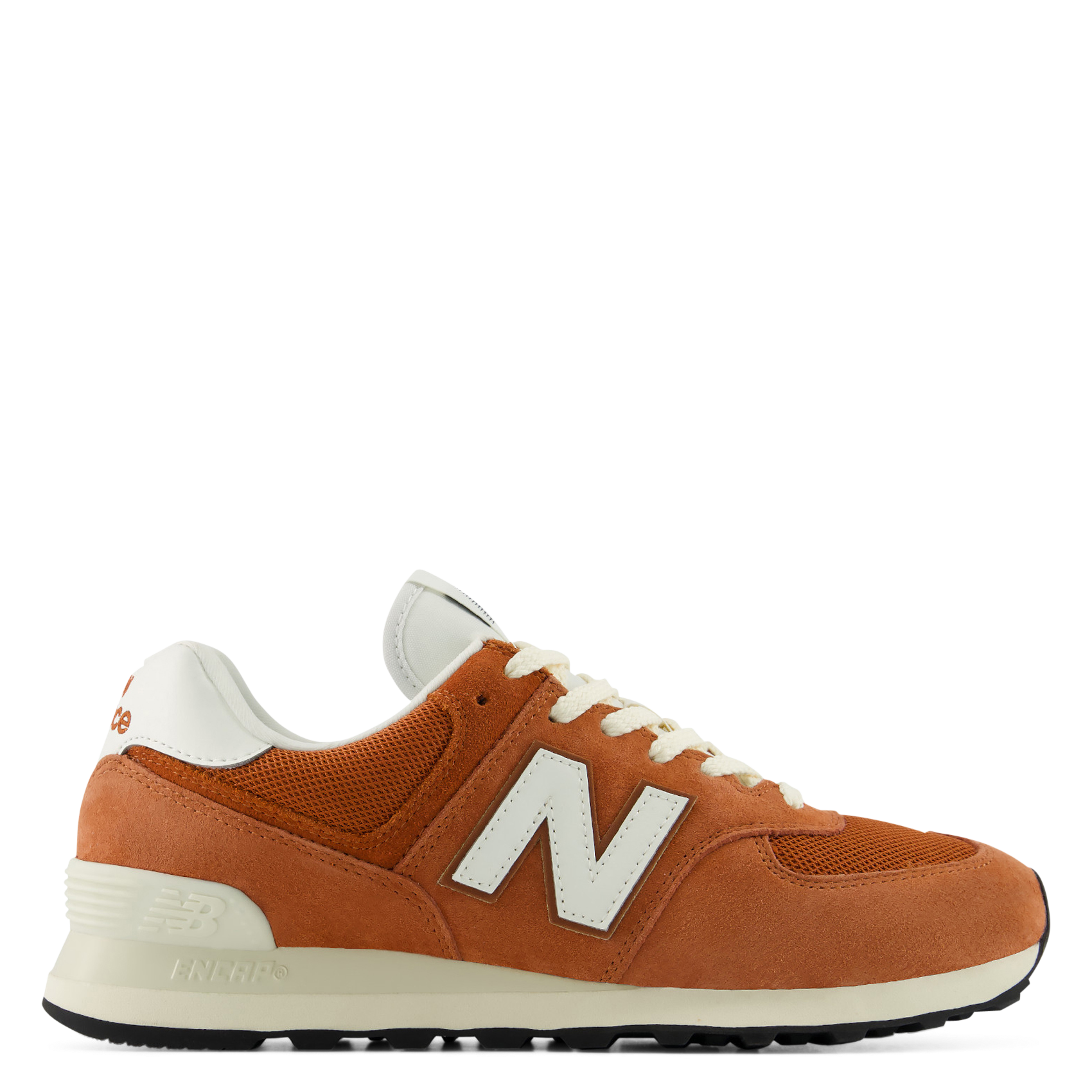 Lage sneakers van leermix NEW BALANCE Oranje
