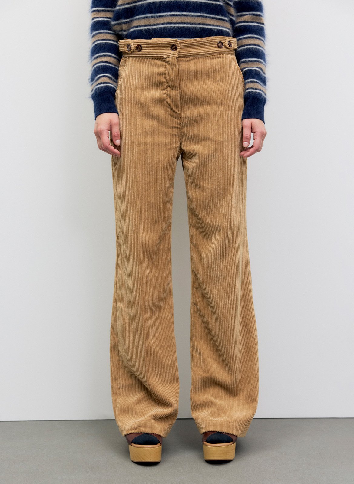 Wide-leg corduroy pants GERARD DAREL Beige