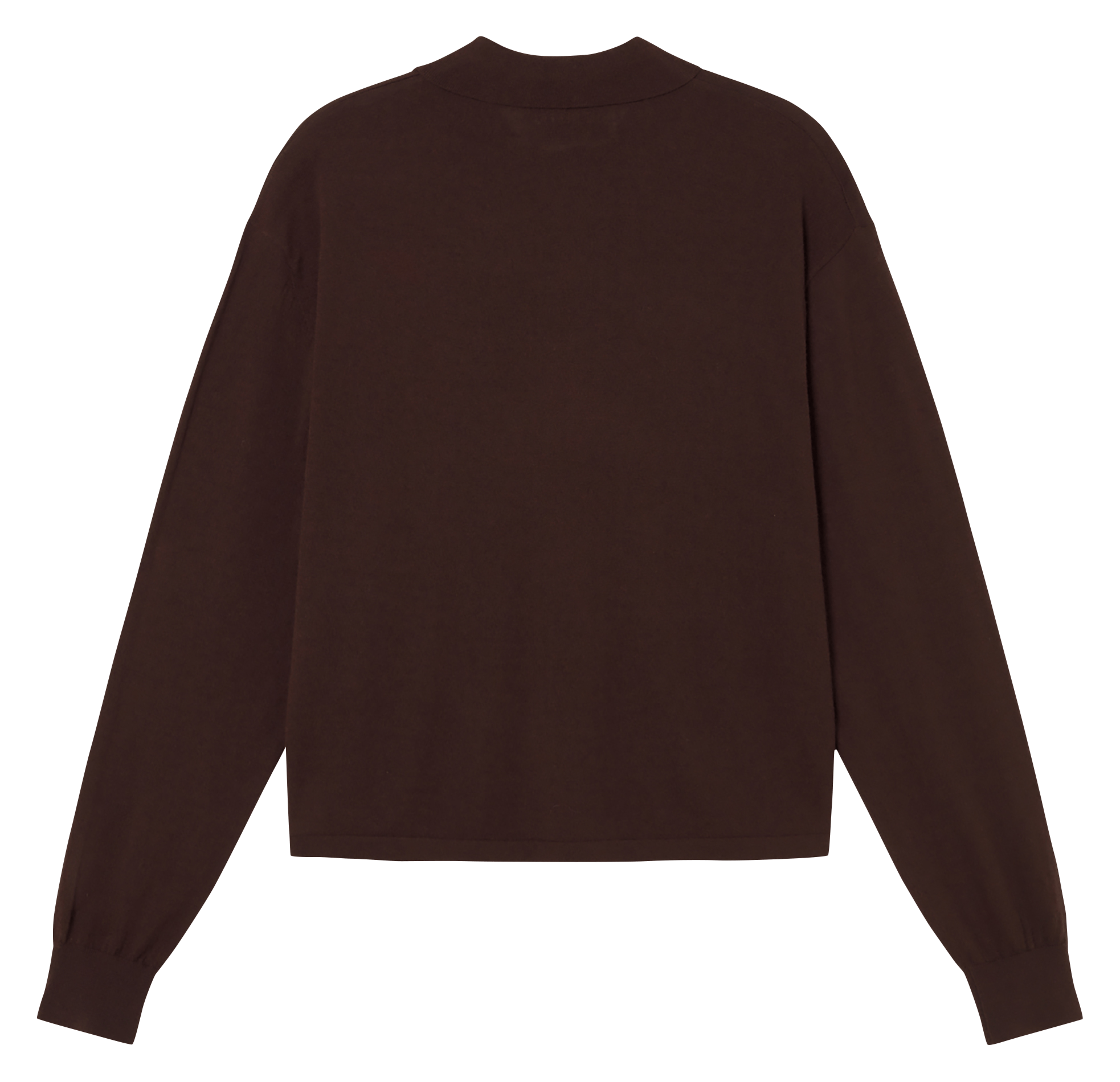 Wool sweater with polo collar THE TINY BIG SISTER Brown