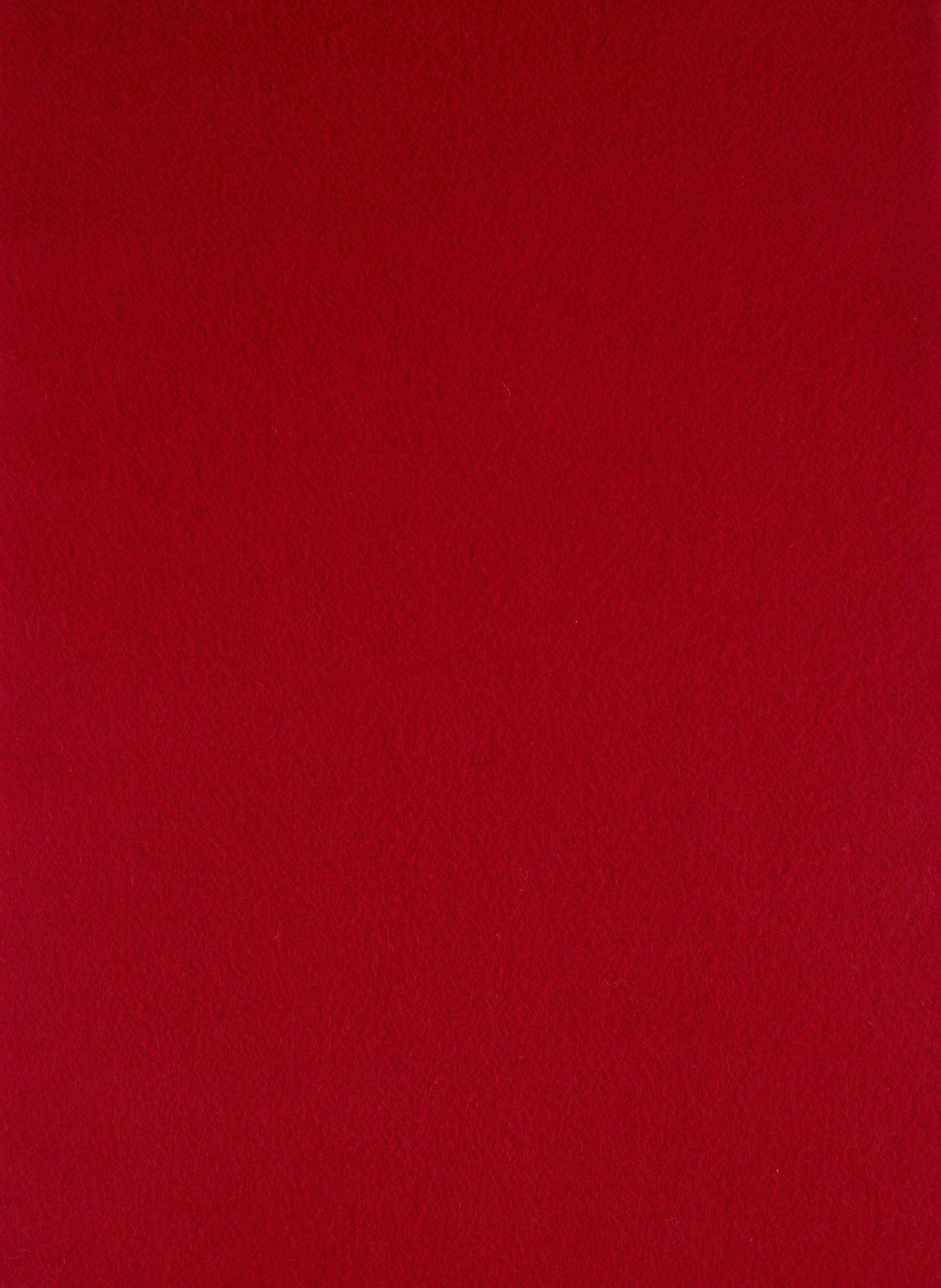 Solid scarf with fringed edges in cashmere SAISON 1865 Red