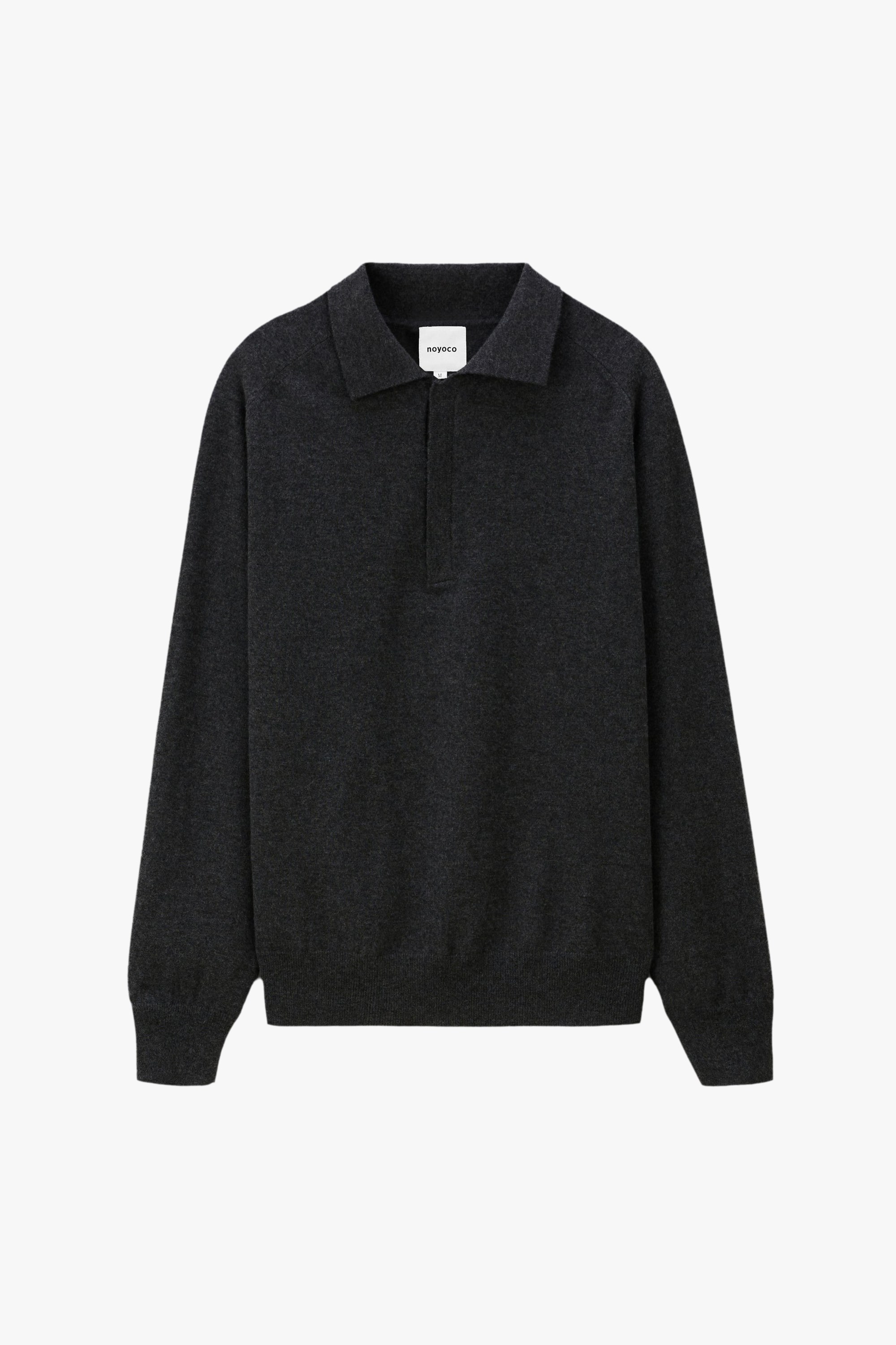 Long-sleeve Polo Hanzo Noyoco Grey