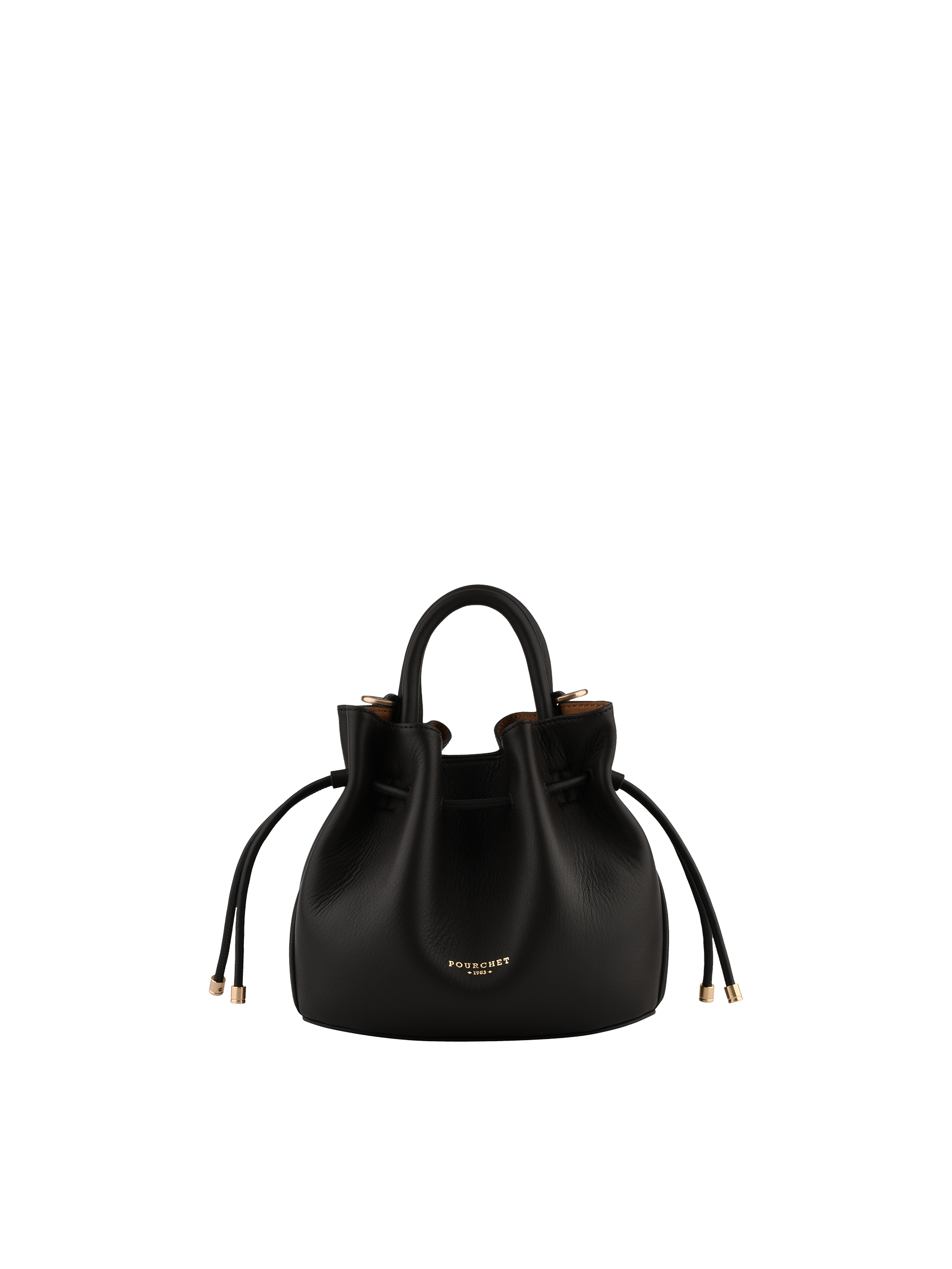 Calfskin leather handbag POURCHET