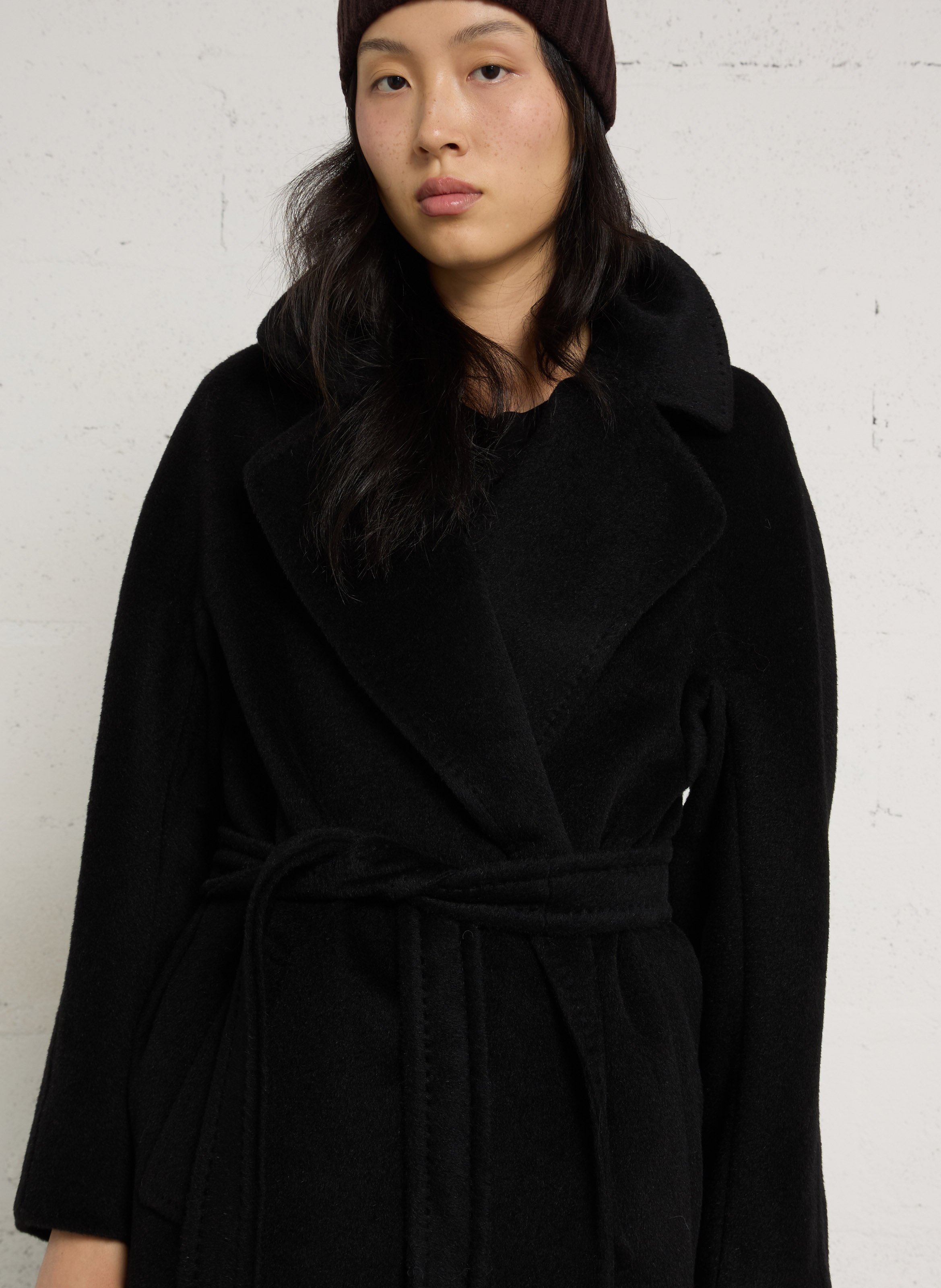 Oversize-Wollmantel mit Reverskragen MAX MARA WEEK END Schwarz