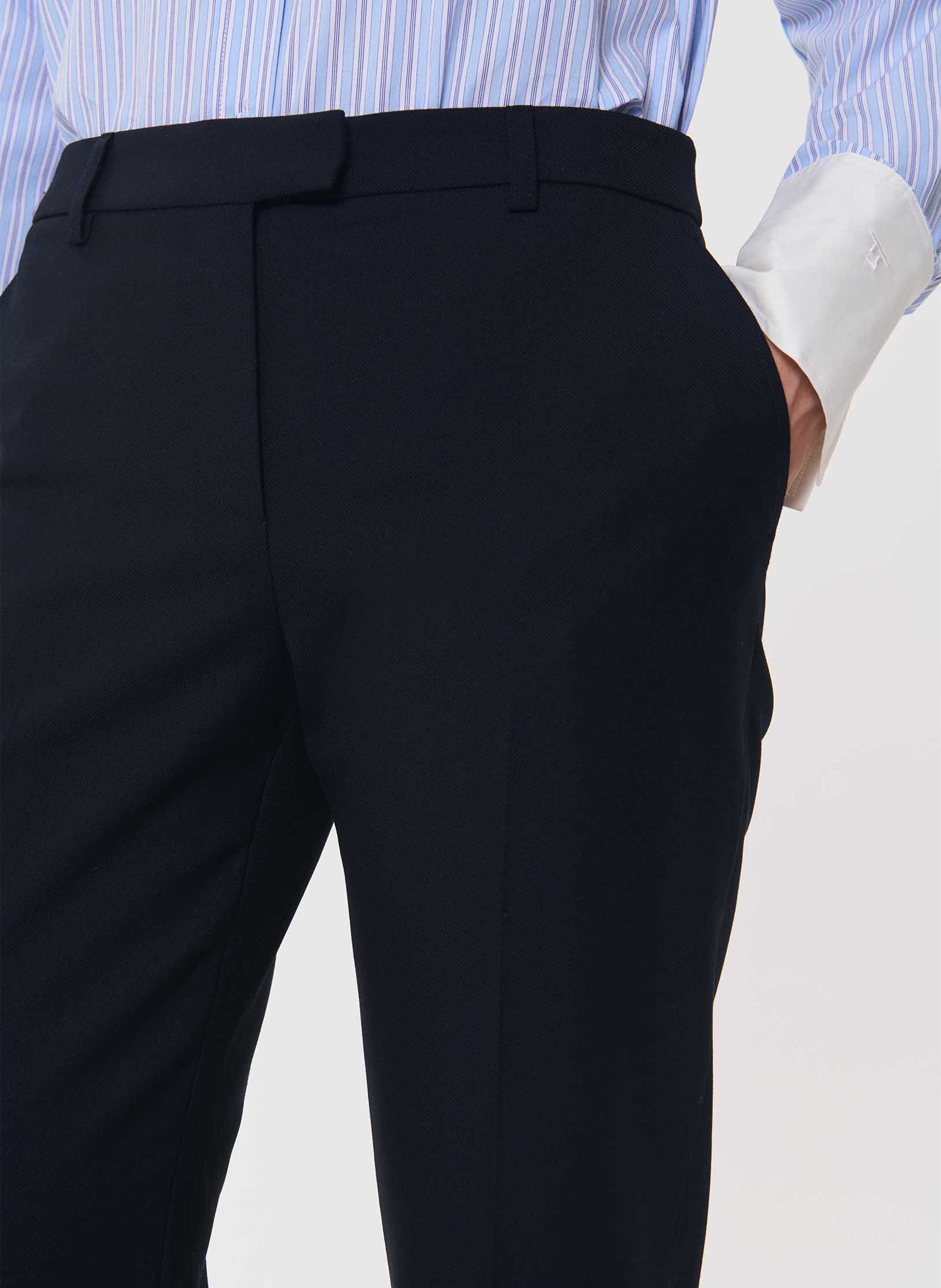 Pantalon droit mi-haute uni | Bleu TARA JARMON Femme