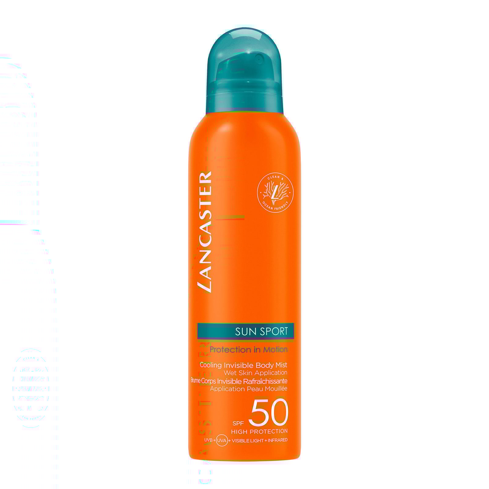 LANCASTER SUN SPORT - Protection In Motion Cooling Invisible Body Mist Wet Skin Application SPF50 200ml LANCASTER No color