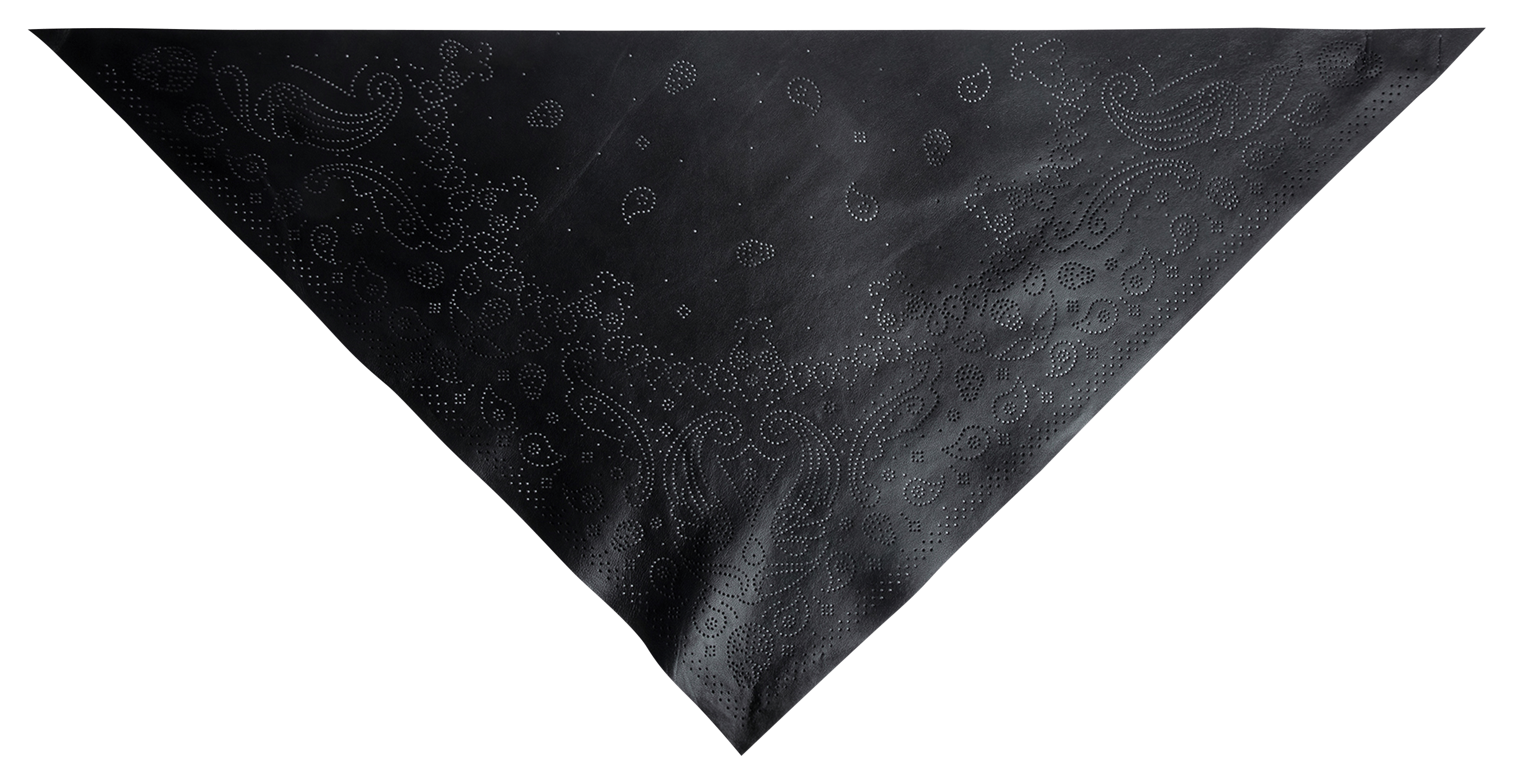 Foulard triangle à motifs perforés en cuir  NoirZADIG&VOLTAIRE