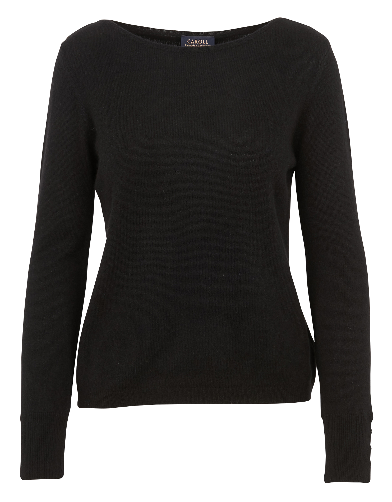 Straight boat-neck sweater CAROLL Black