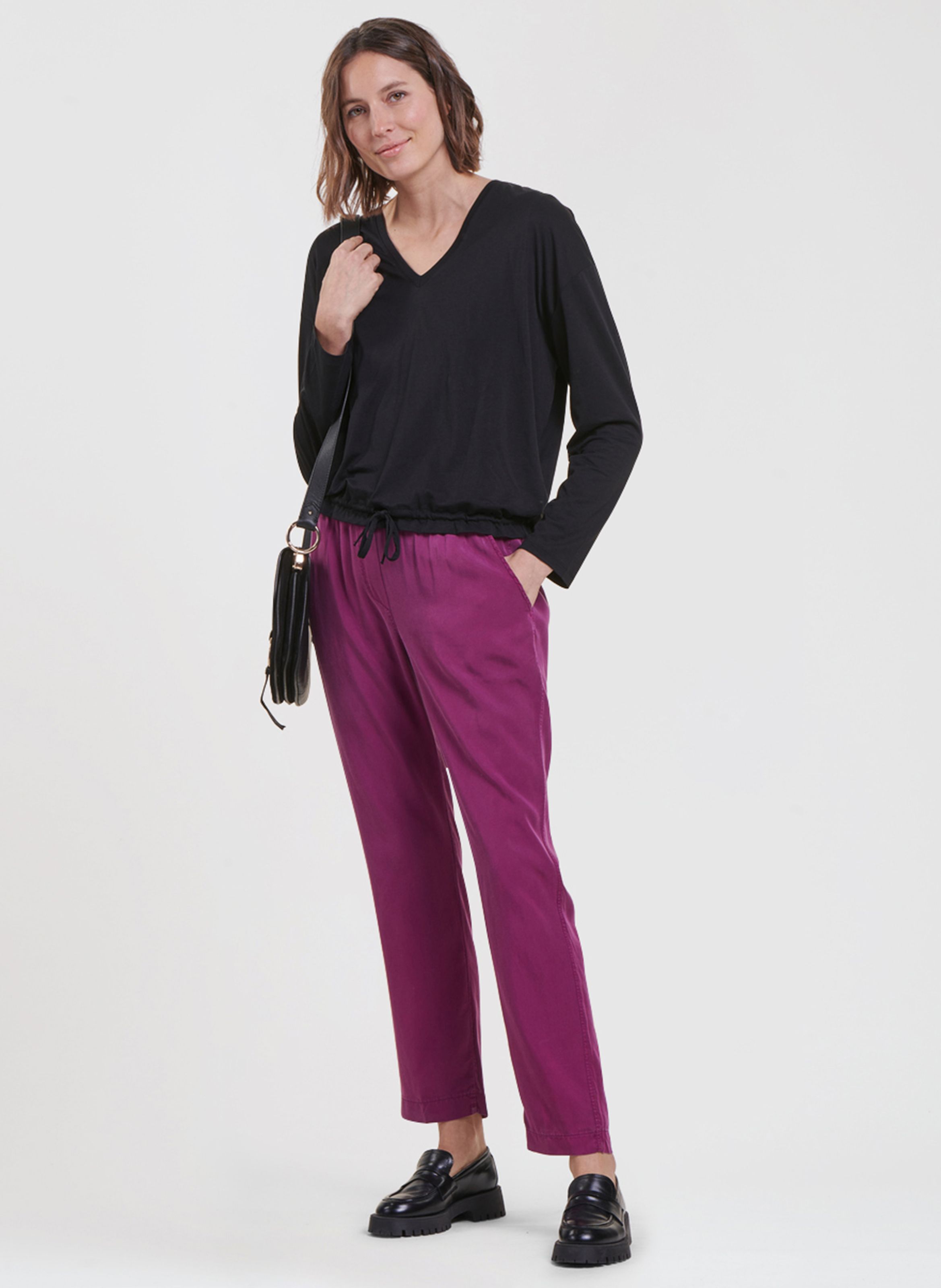 Buy Tokyo Talkies Plum Straight Fit Solid Casual Trouser for Women Online  at Rs.439 - Ketch