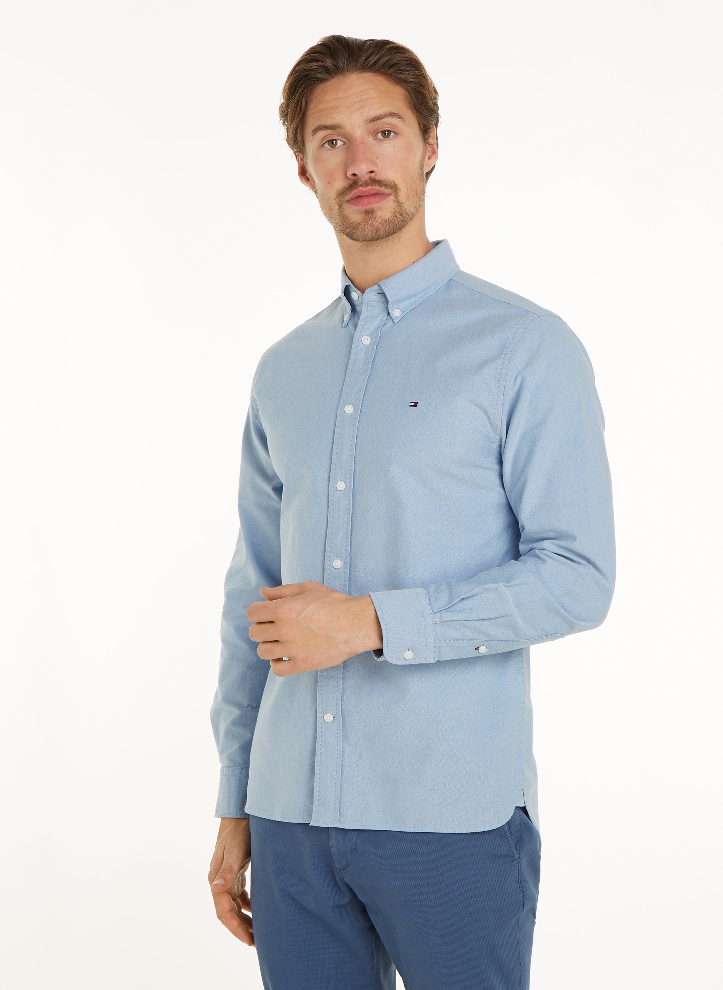 Mandarin collar shirt tommy hilfiger online