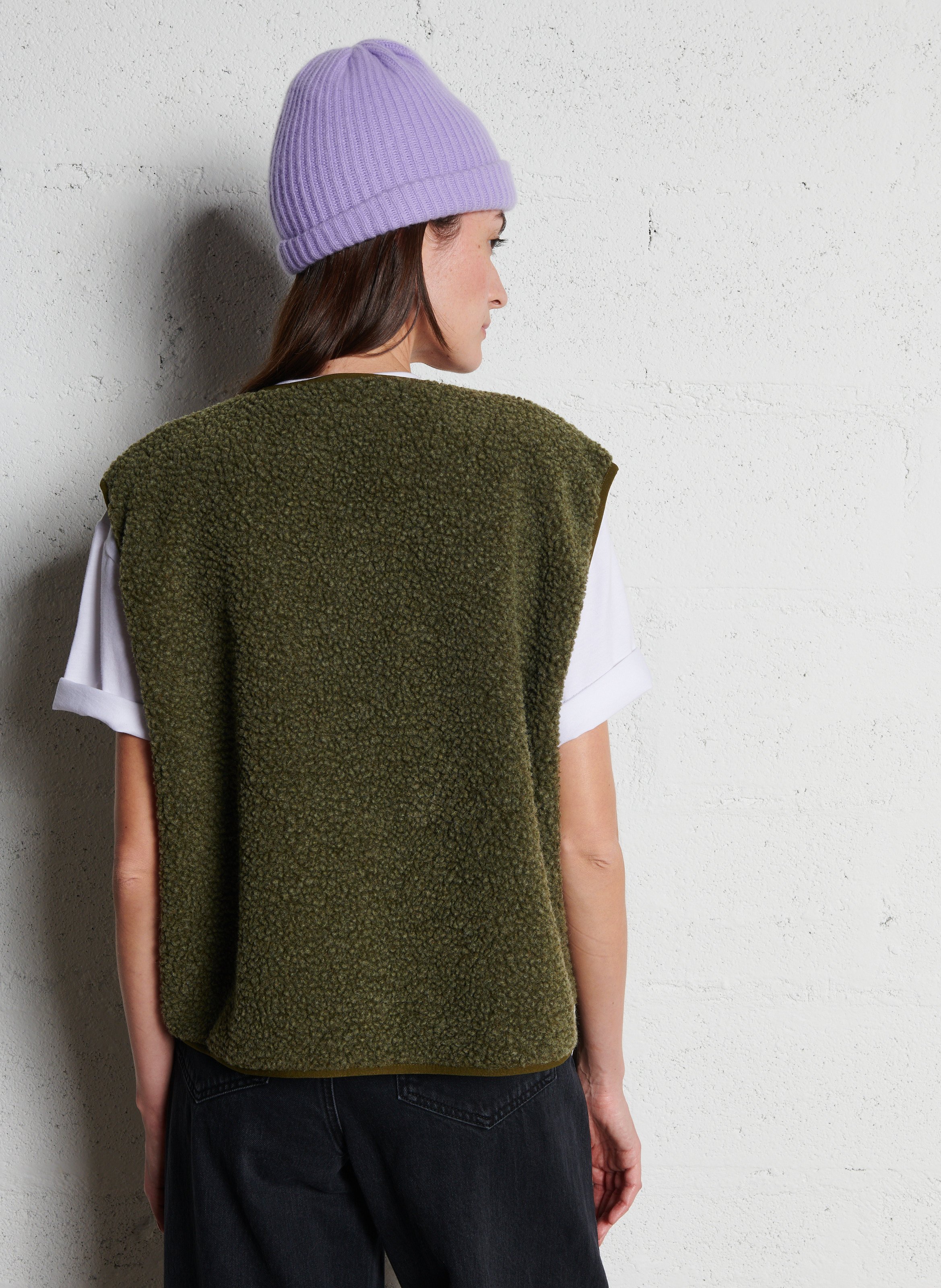 Weste aus Sweatstoff mit Rundhalskragen AMERICAN VINTAGE Grun