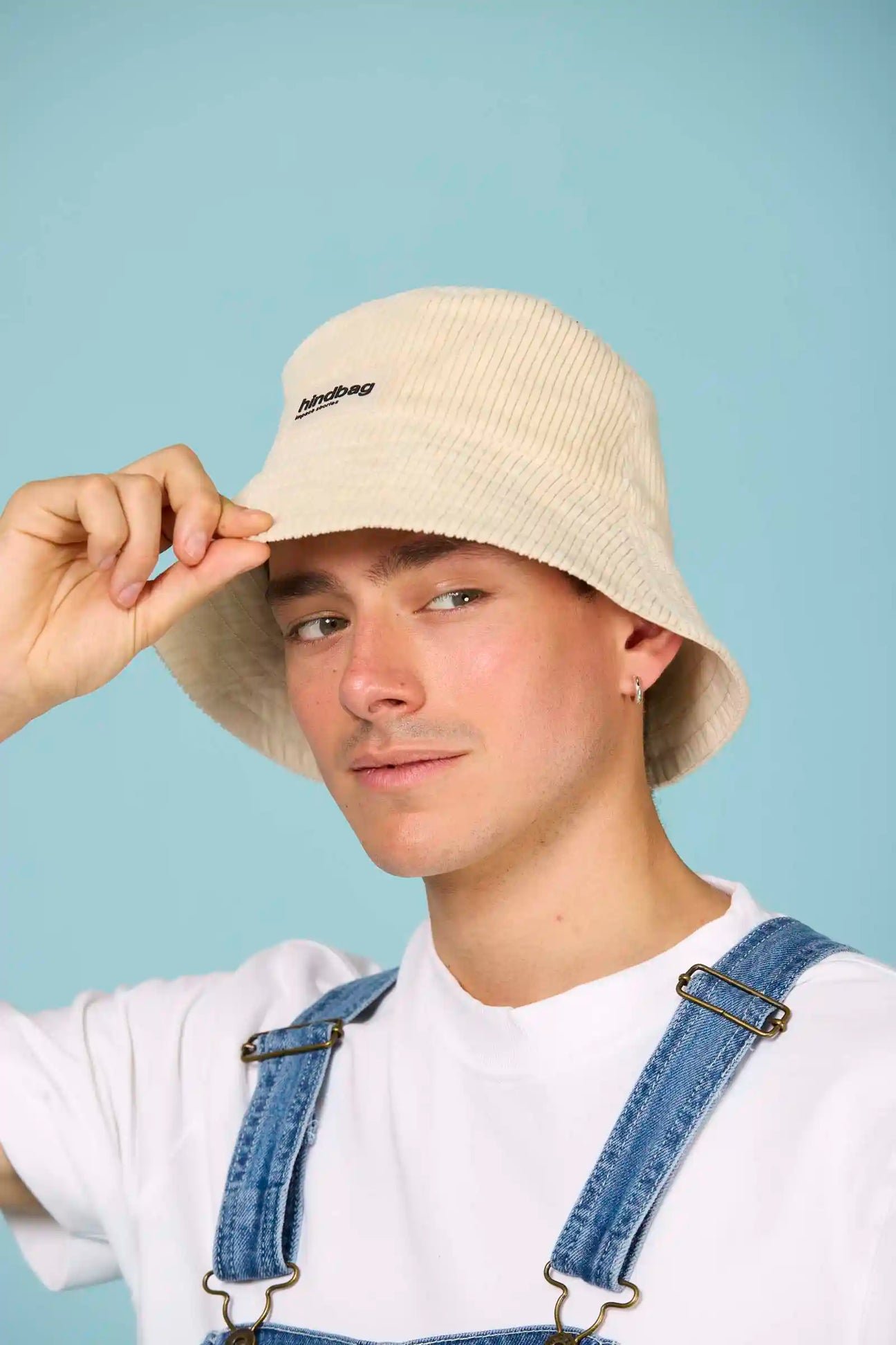 Cotton bucket hat | White HINDBAG Women
