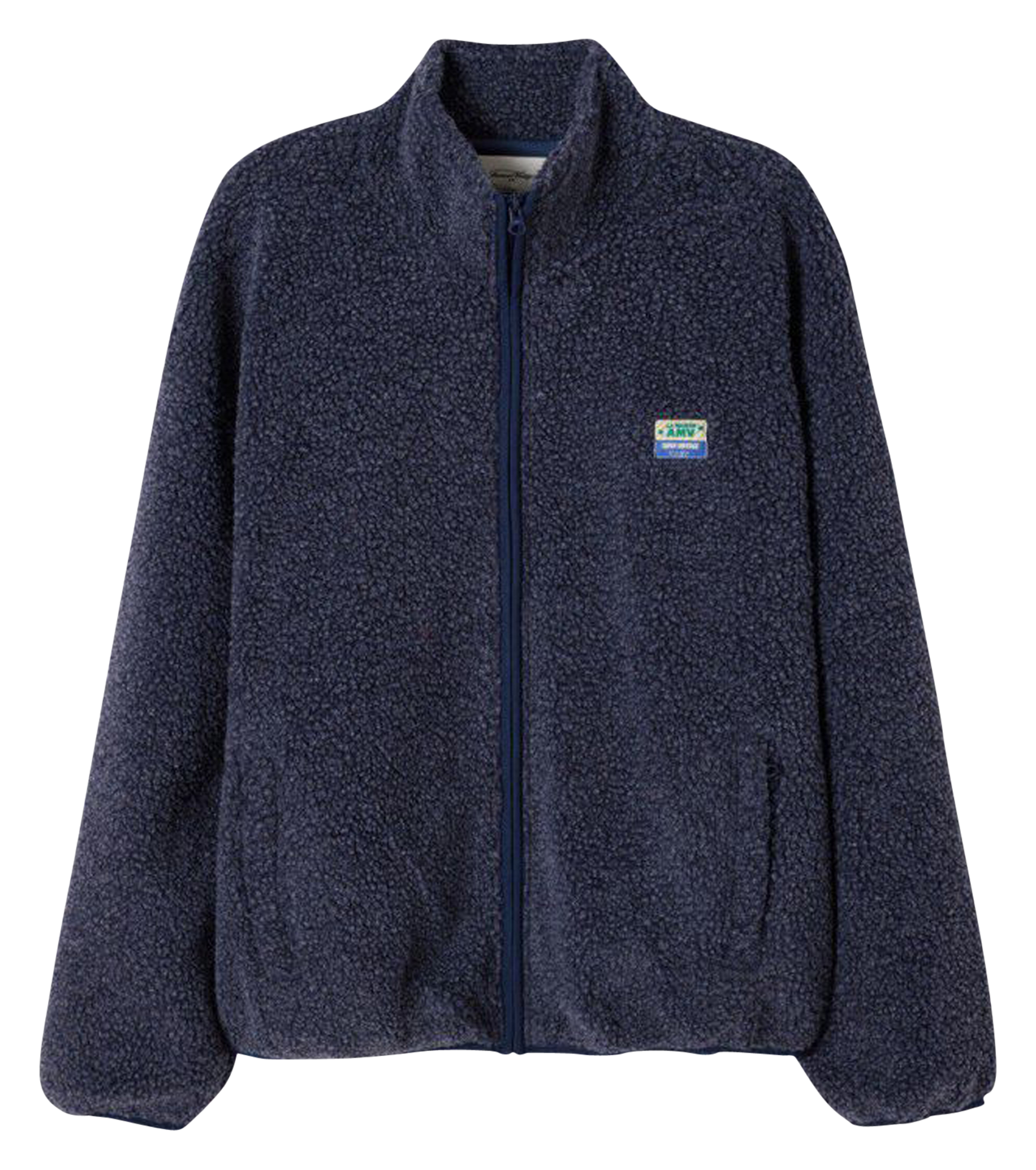 High-neck sherpa jacket AMERICAN VINTAGE Blue