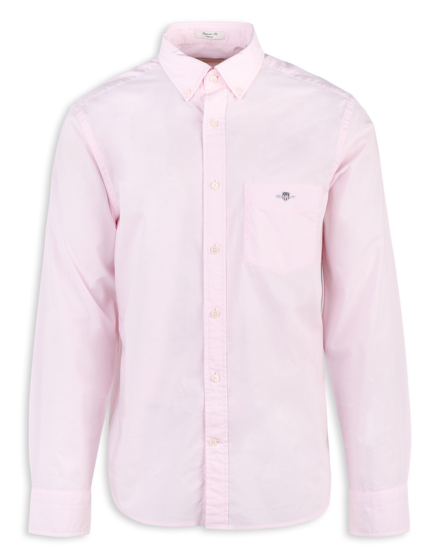 Straight-cut recycled cotton shirt with classic collar GANT Pink
