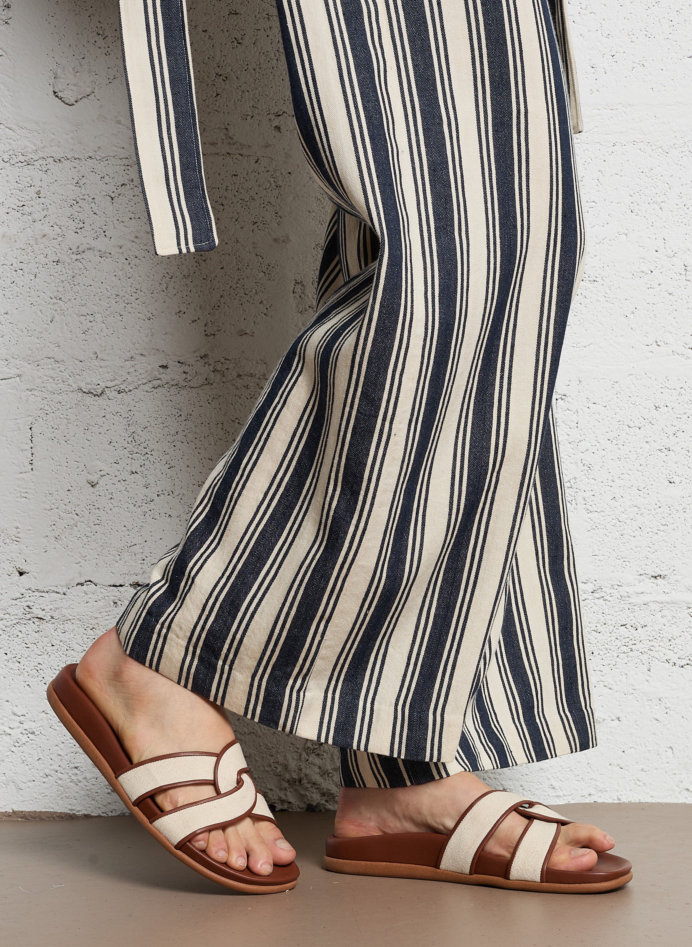 Sandales plates en cuir ANCIENT GREEK SANDALS Beige