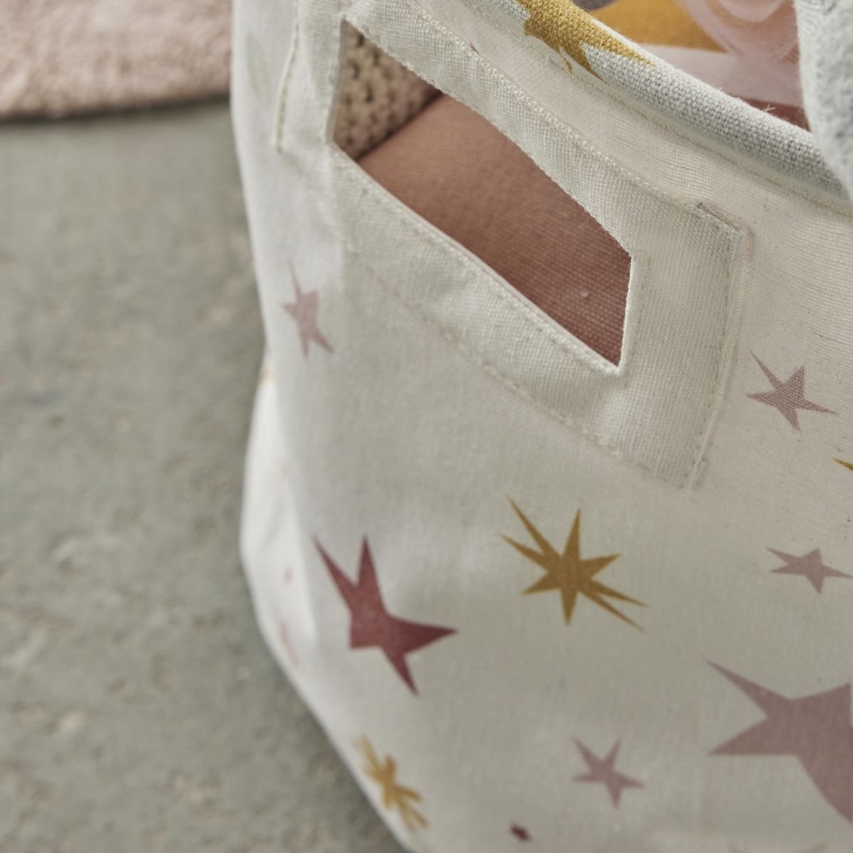 Round storage basket FACTORY White