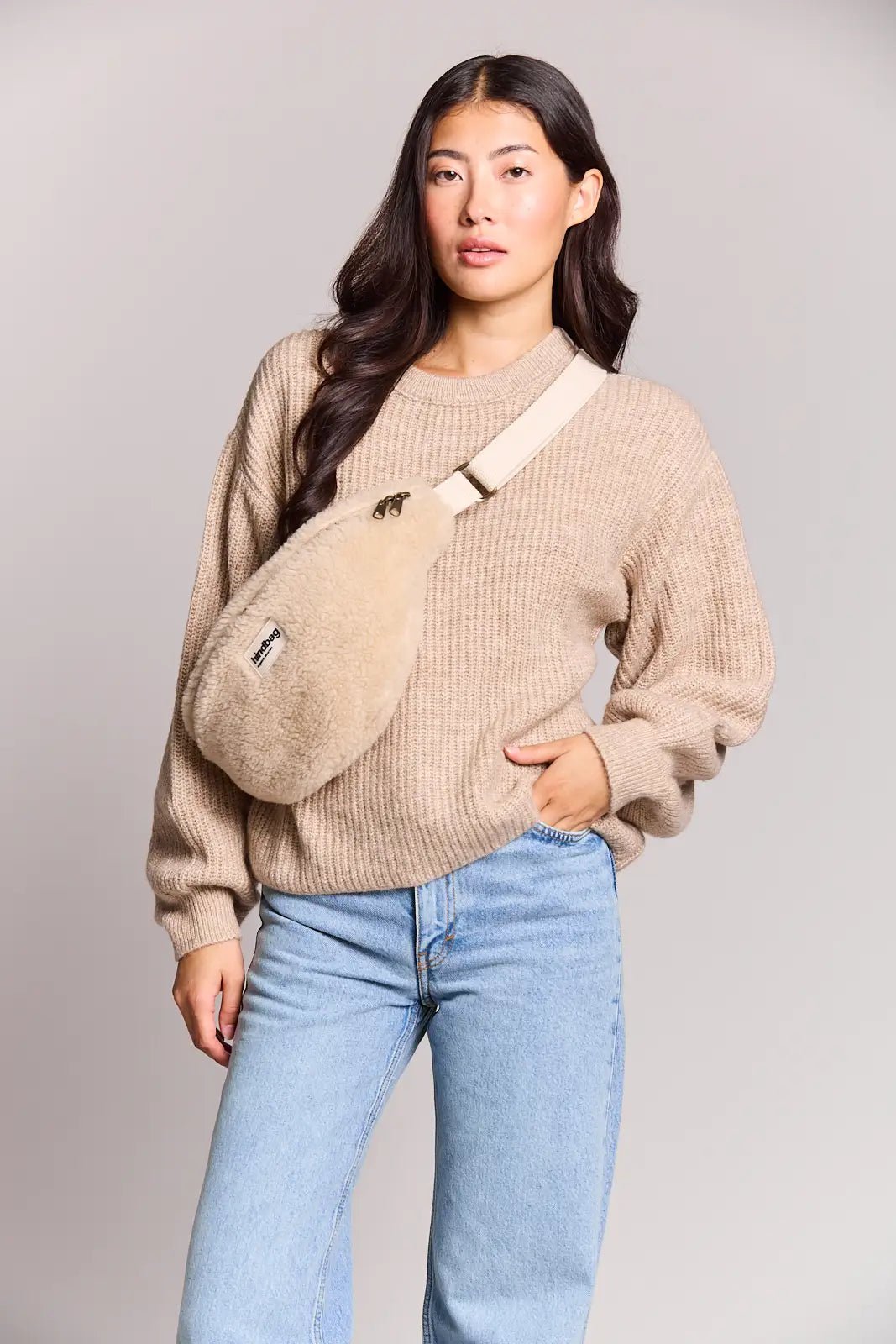Cotton waist bag HINDBAG Beige