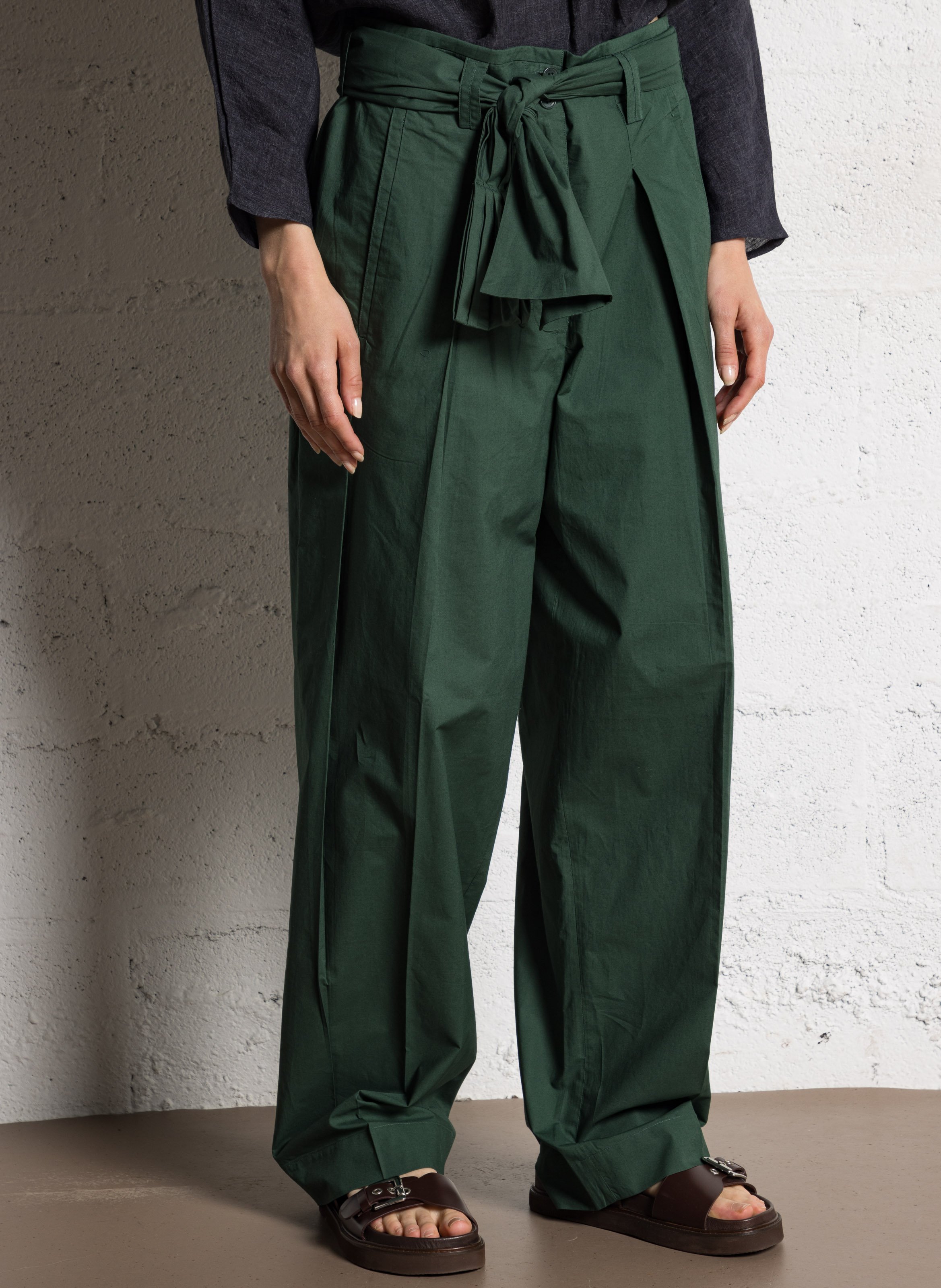 Wide cotton trousers  LAURENCE BRAS Green
