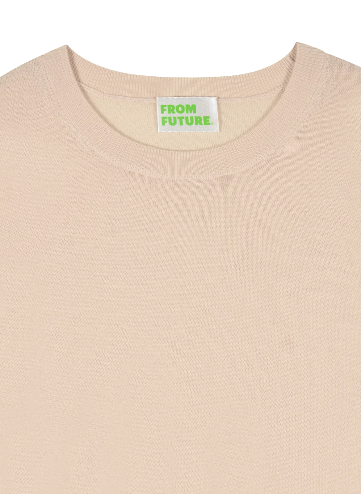 Trui met lange mouwen en bedrukte wol FROM FUTURE Beige