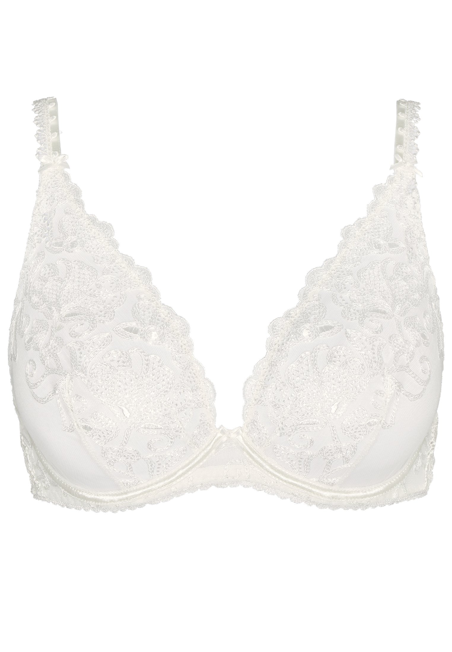 A la Folie kohl black underwired triangle bra AUBADE White