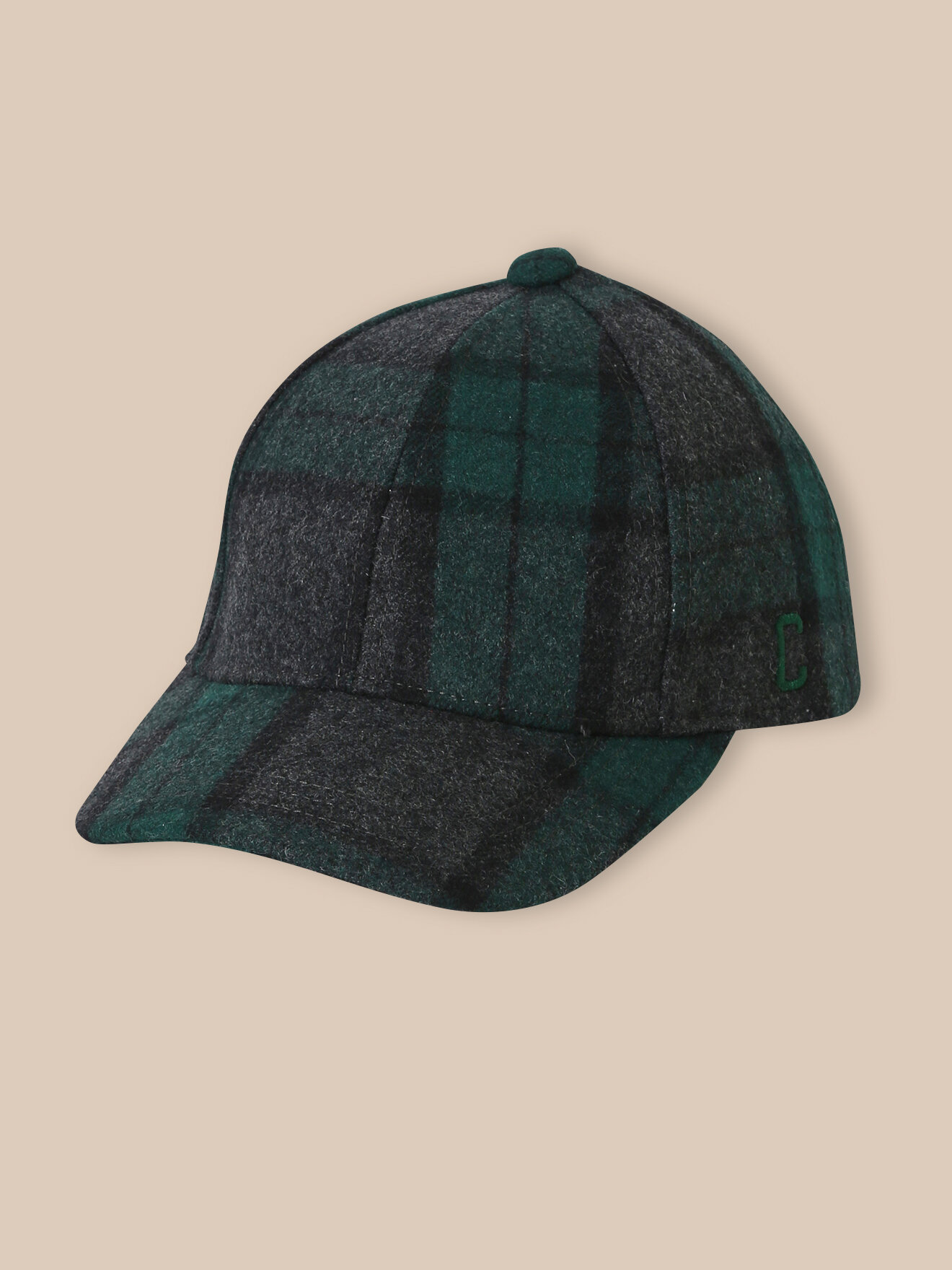 Checked wool cap CYRILLUS Green