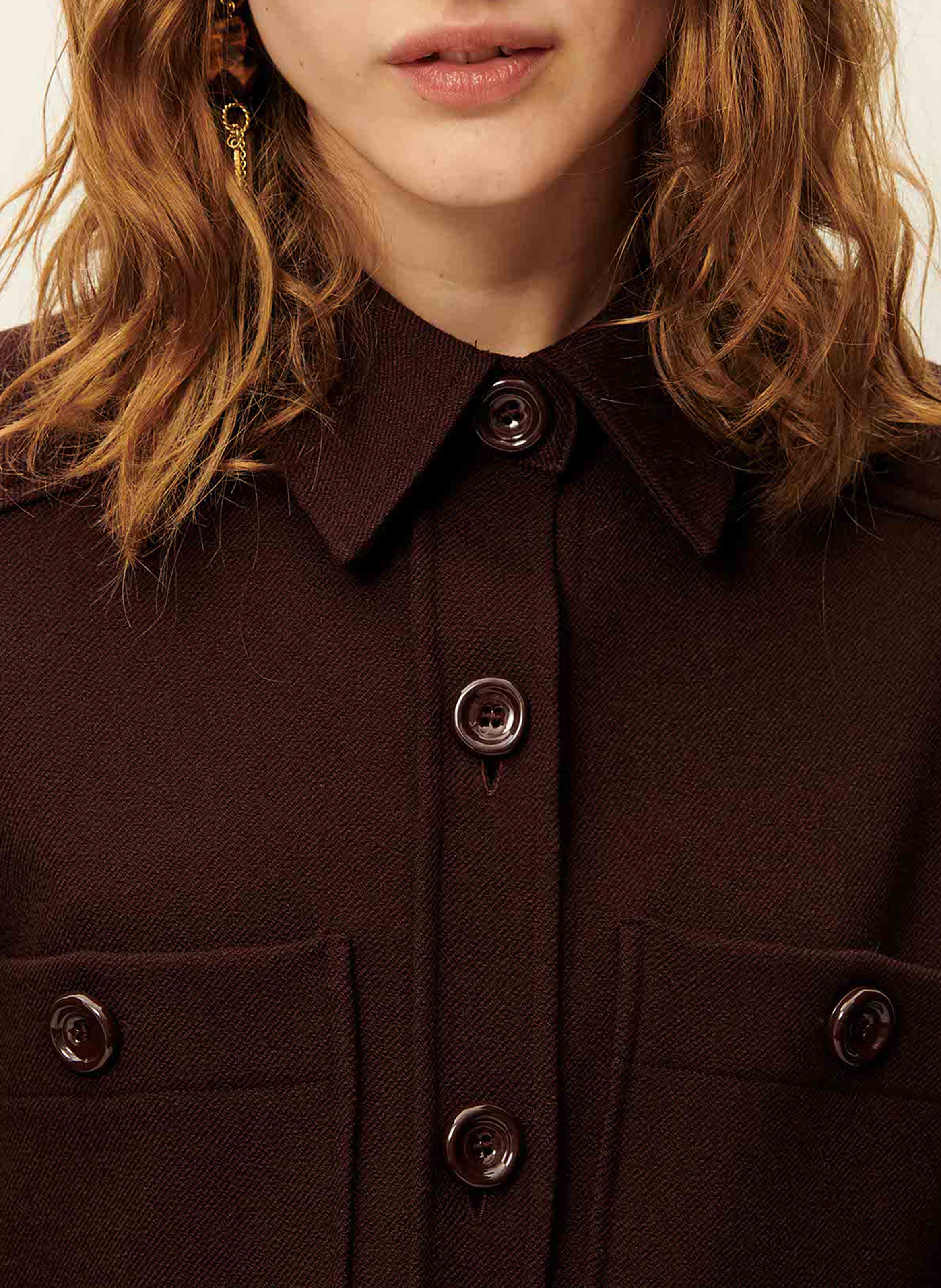 Straight shirt SESSUN Brown