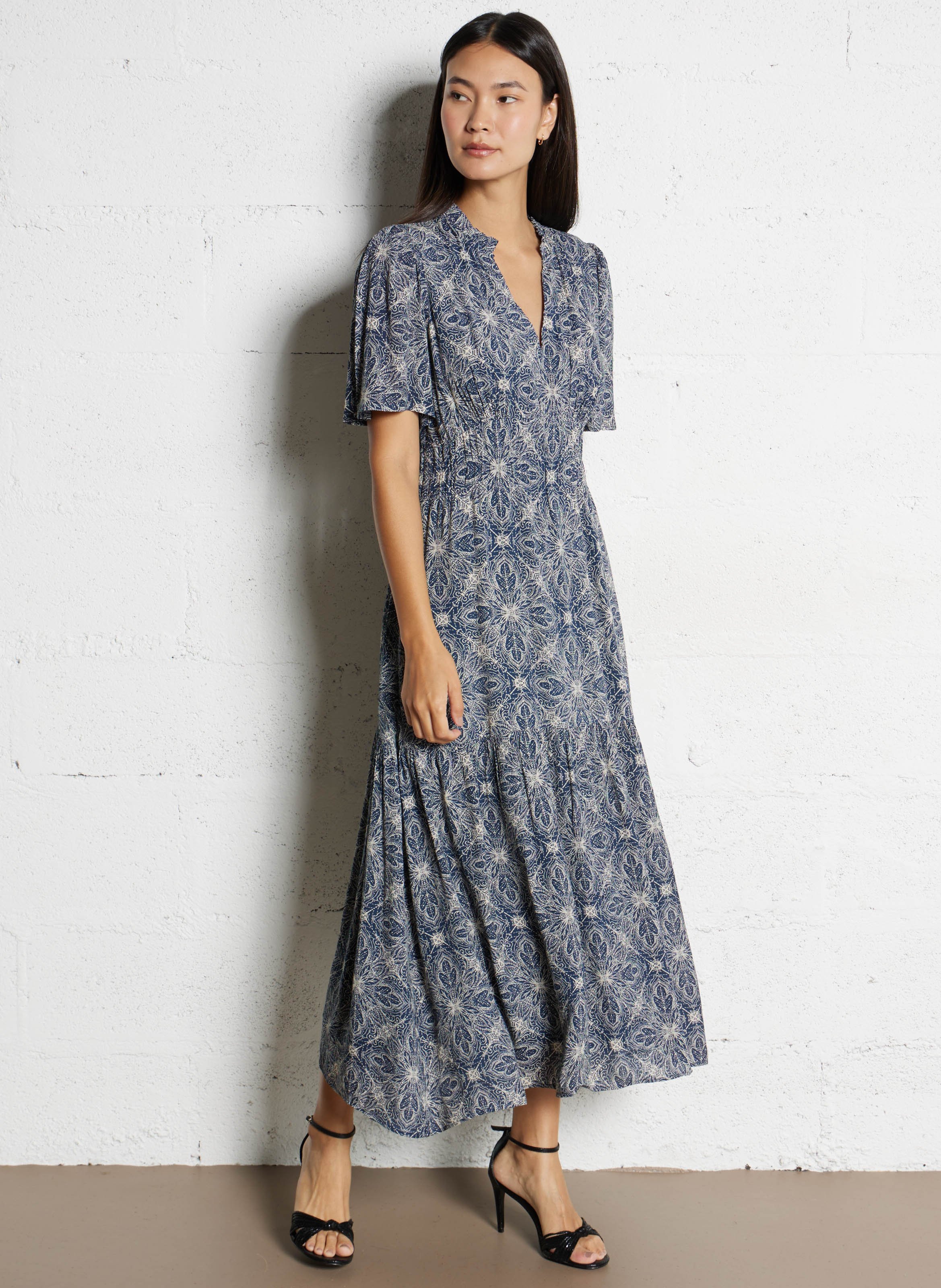 Daurélie printed dress MAISON 123 Blue