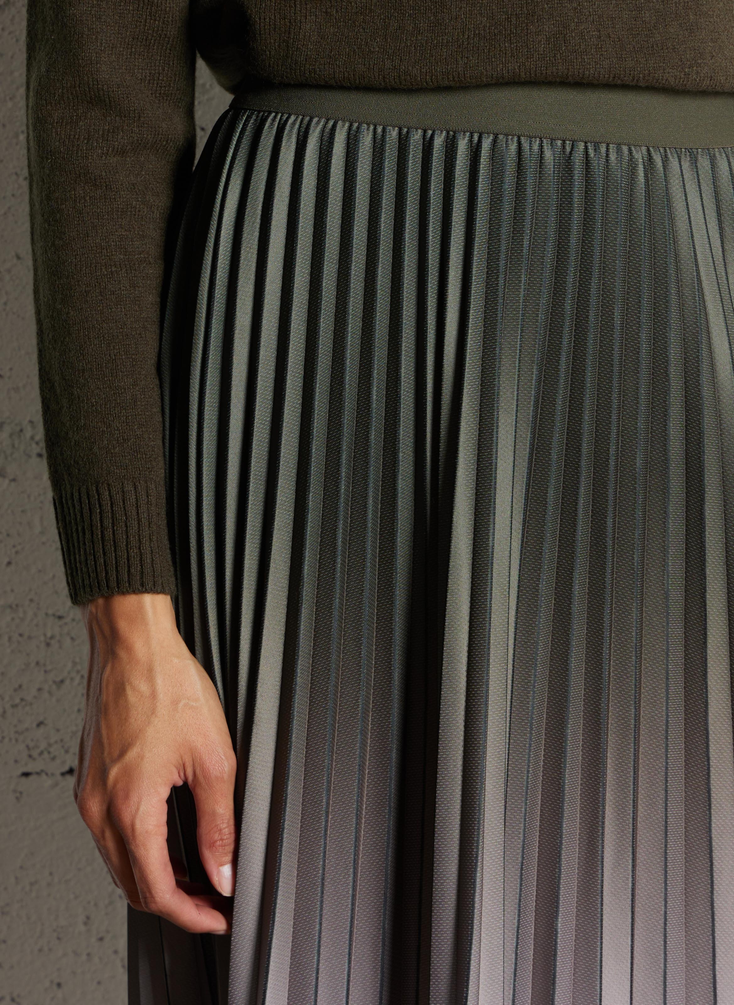 Jupe midi plissée MAISON 123 Kaki