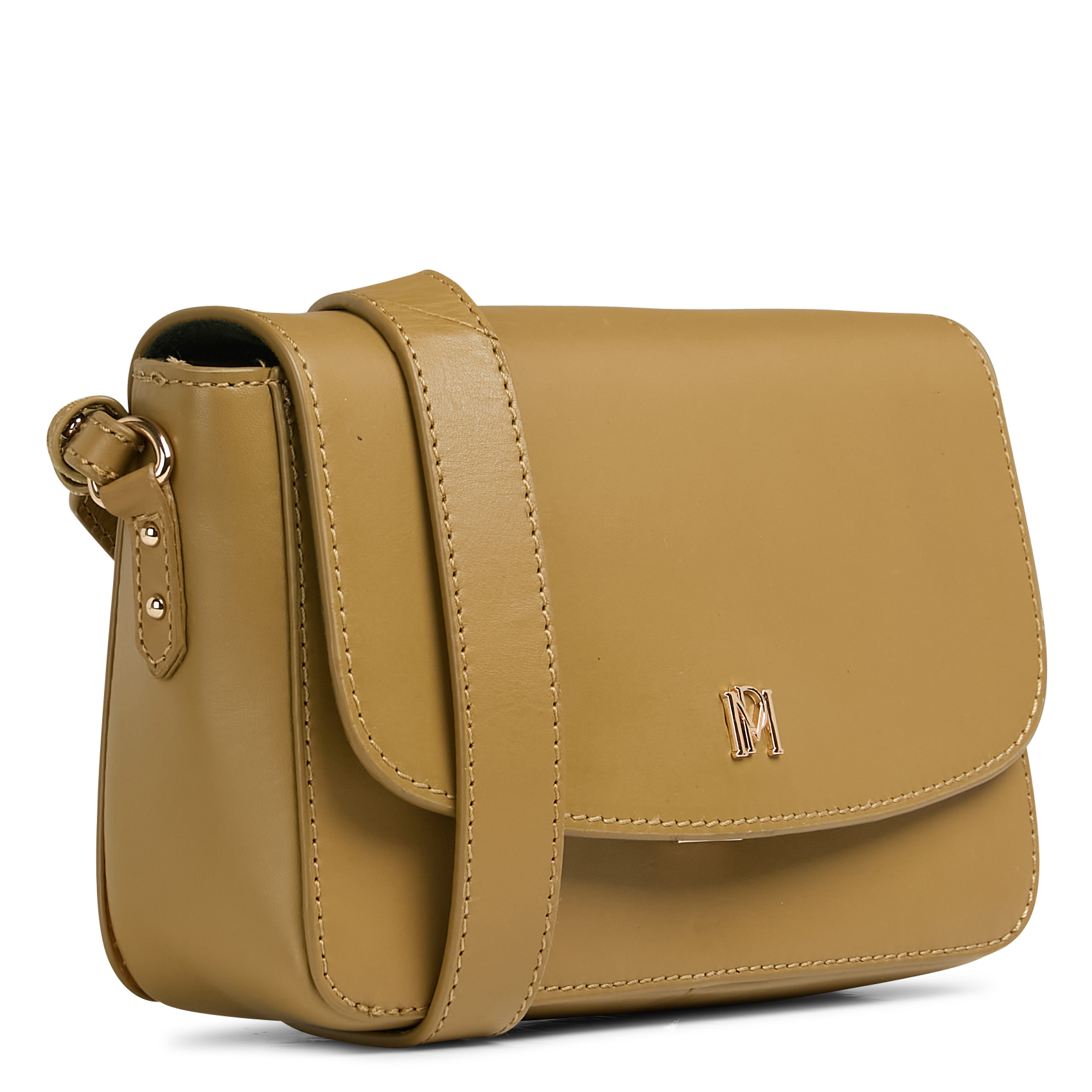 Plain leather shoulder bag PETITE MENDIGOTE Green