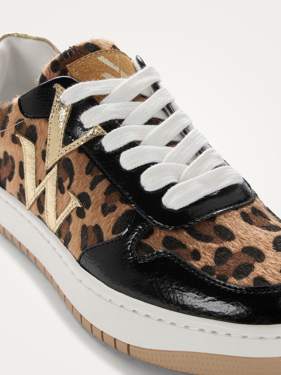 Leopard Low-Top Sneakers in Pony Effect VANESSA WU Brown