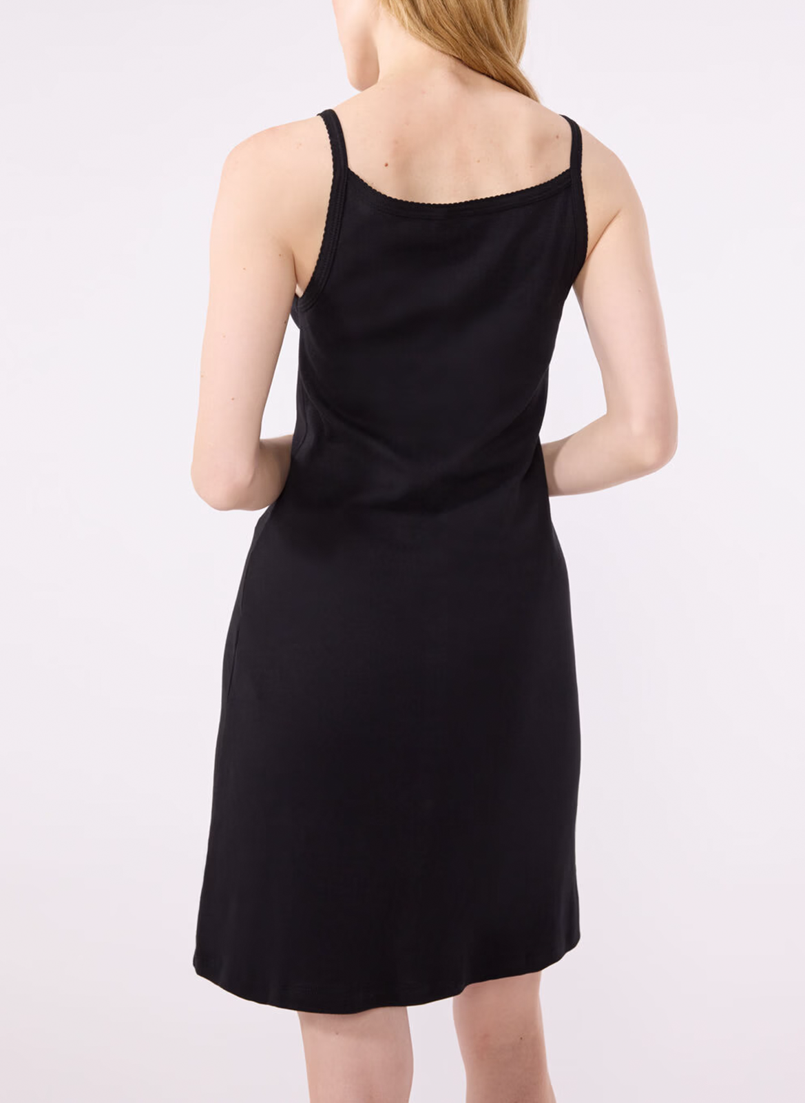 Nuisette col rond en coton PETIT BATEAU Noir